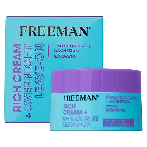 Freeman Rich Cream + Overnight Leave-On, Moisturizing Face Mask, Facial Mask For Dry Skin, Face Cream Infused With Magnesium & Hyaluronic Acid Beauty & Personal Care Freeman