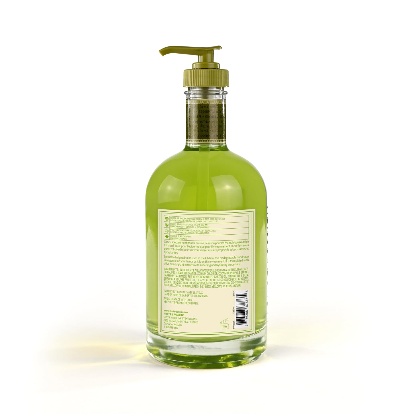 Cucina Fruits & Passion Kitchen Hand Soap, Lime Zest & Cypress, Natural Liquid Soap with Cold-Pressed Olive Oil, Moisturizing Formula in Refillable Beauty & Personal Care Fruits and Passion
