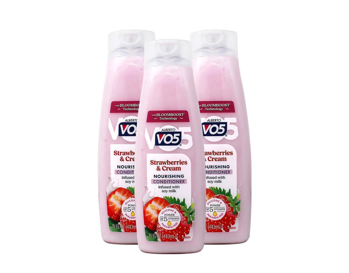 Alberto VO5 Moisture Milks Moisturizing Conditioner Strawberries & Cream, 12.5oz (Pack of 3)