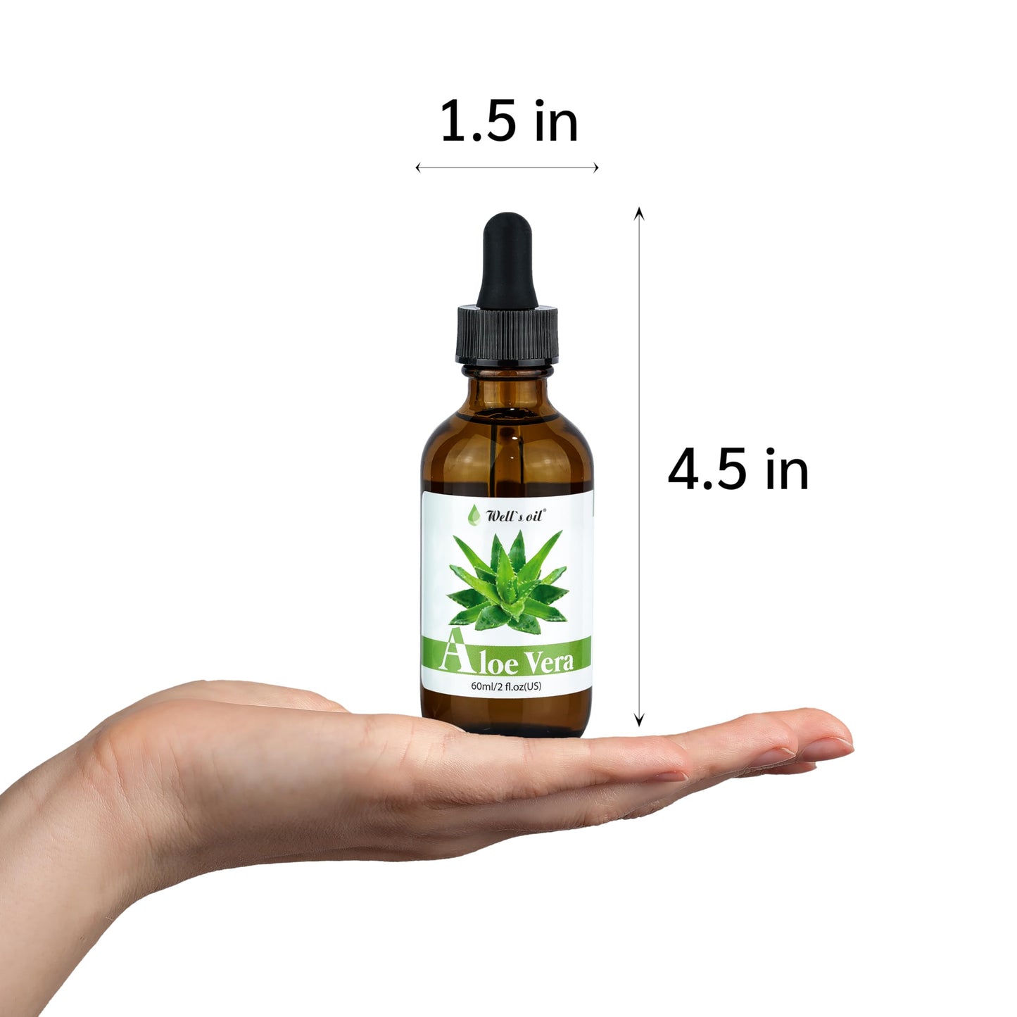 Well's Oil Aloe Vera Oil - Hydrating & Nourishing | Supports the Appearance of Healthy Hair & Soothes Dry Skin | All Natural | For Skin & Hair Care (2 Beauty & Personal Care Well's Oil