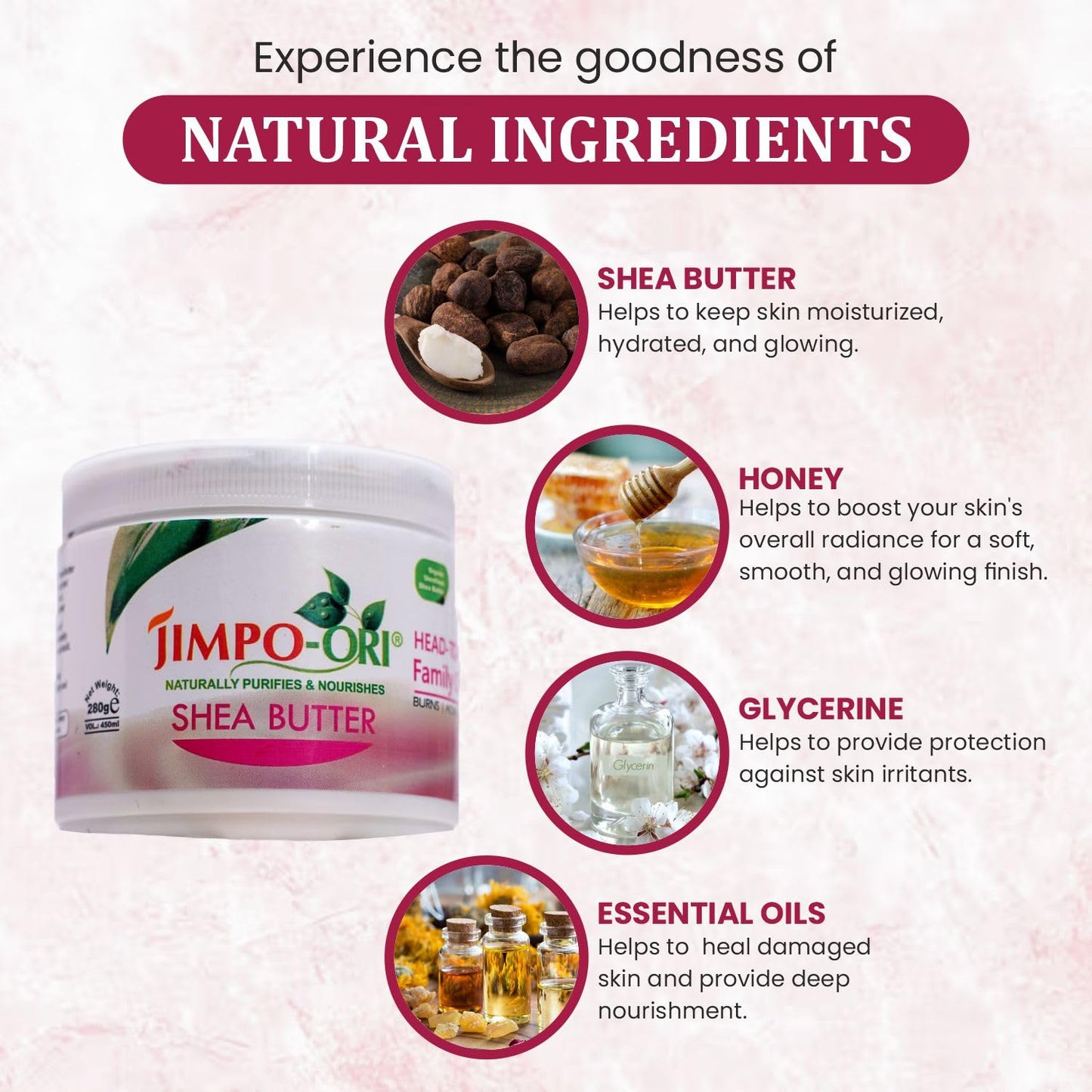 Jimpo-ORI Head-to-Toe Family Cream W/Shea Butter & Honey - Hand Cream for Women, Men, Natural & Organic Moisturizer for Face, Hands, & Feet, Hair Beauty & Personal Care Jimpo-ORI