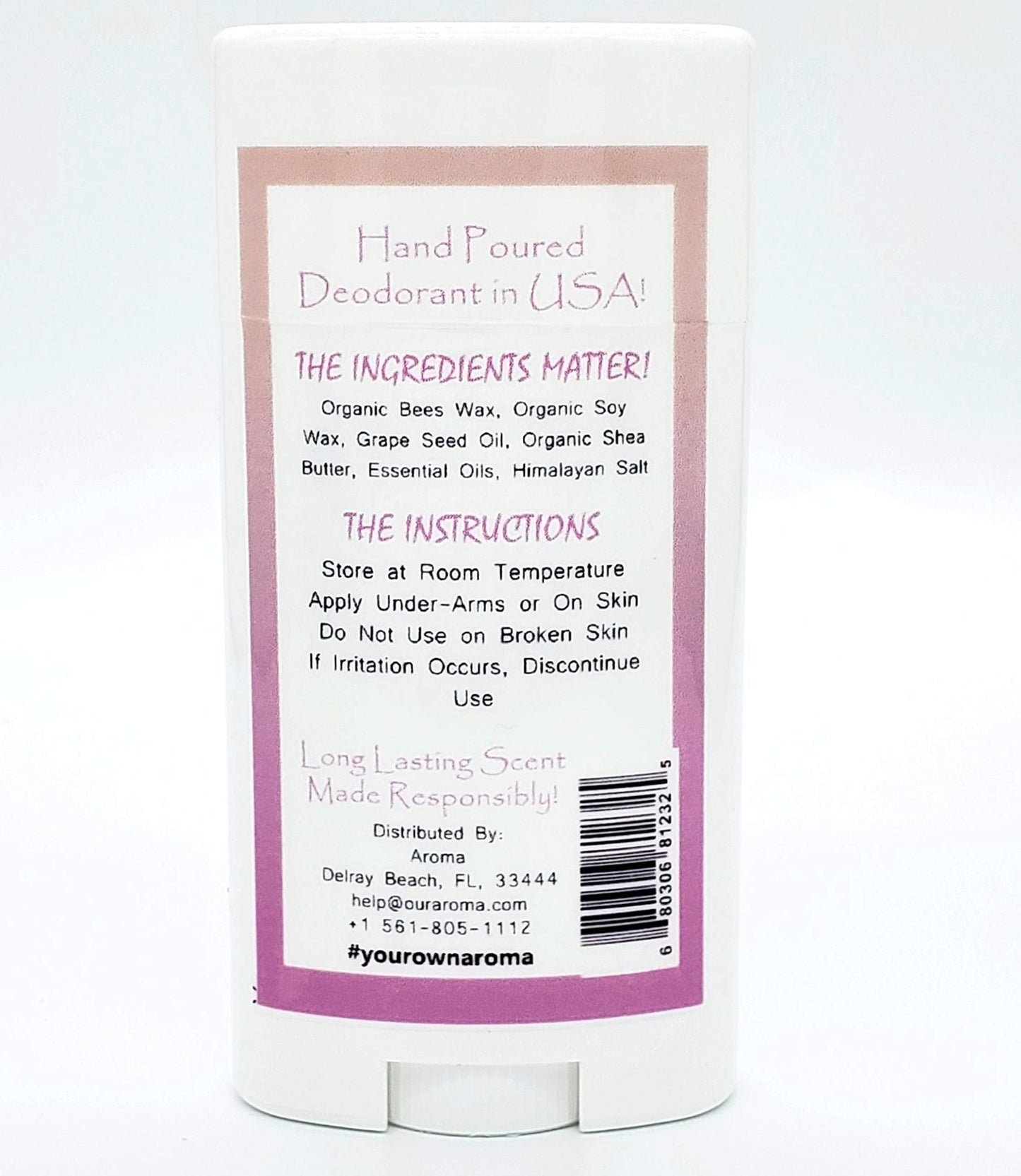 Our Aroma All-Natural Deodorant for Women and Men - Vegan, Gluten Free, Cruelty Free - Aluminum Free, Free of Parabens & Sulfates - Iris & Vanilla Beauty and Personal Care Our Aroma
