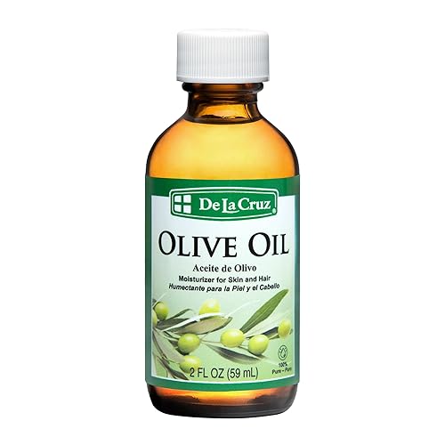 De La Cruz Pure Olive Oil - Natural Expeller Pressed Olive Oil for Hair and Skin - Lightweight Body Oil for Dry Skin 2 Fl Oz (1 Bottle) Beauty & Personal Care De La Cruz