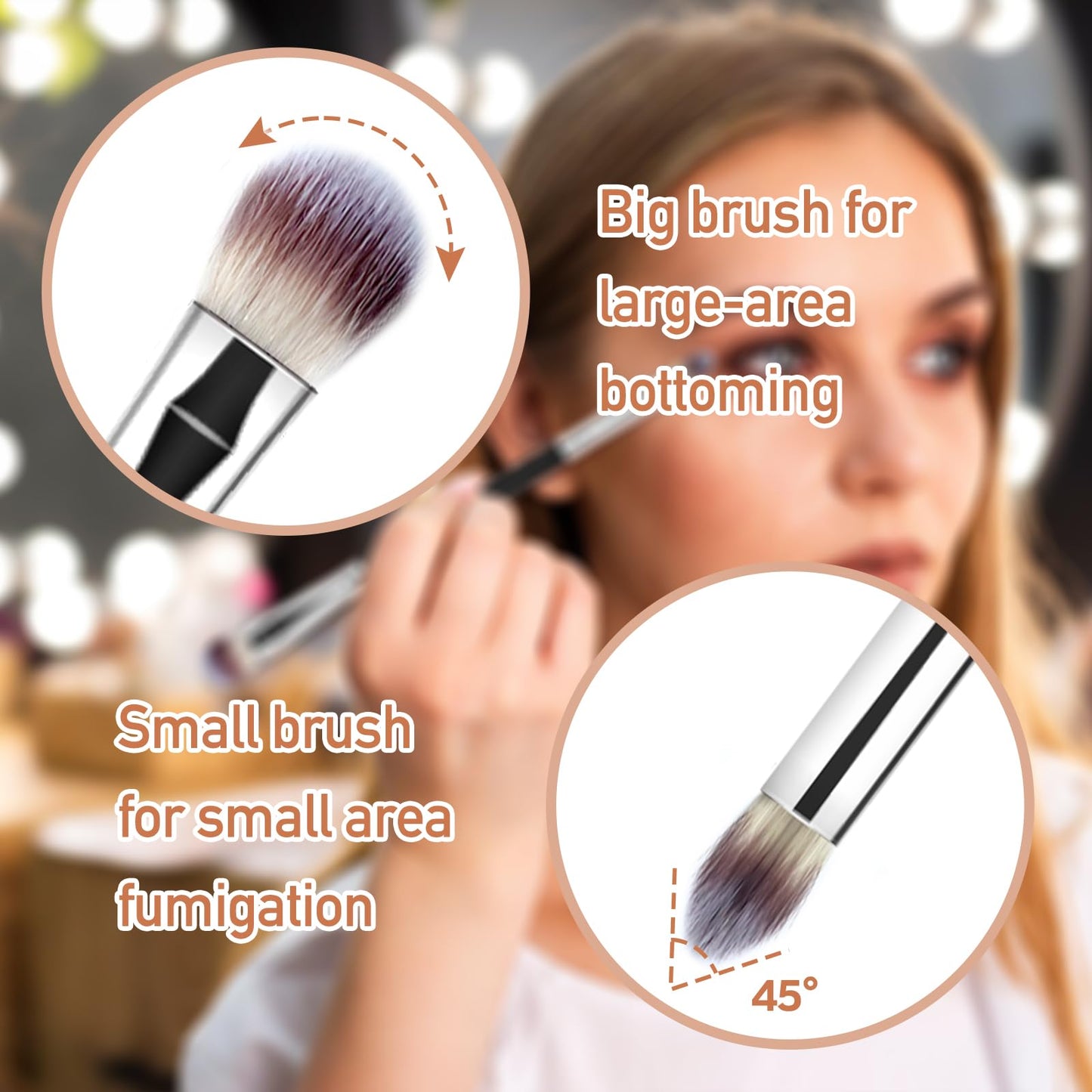 Eyeshadow Brush Eye Makeup Brush Professional Blending Eyeshadow Makeup Brushes for Concealer Eyebrows Eyeliner Soft Hairs Makeup Tool (Black-EB02) Beauty & Personal Care MUIIGOOD
