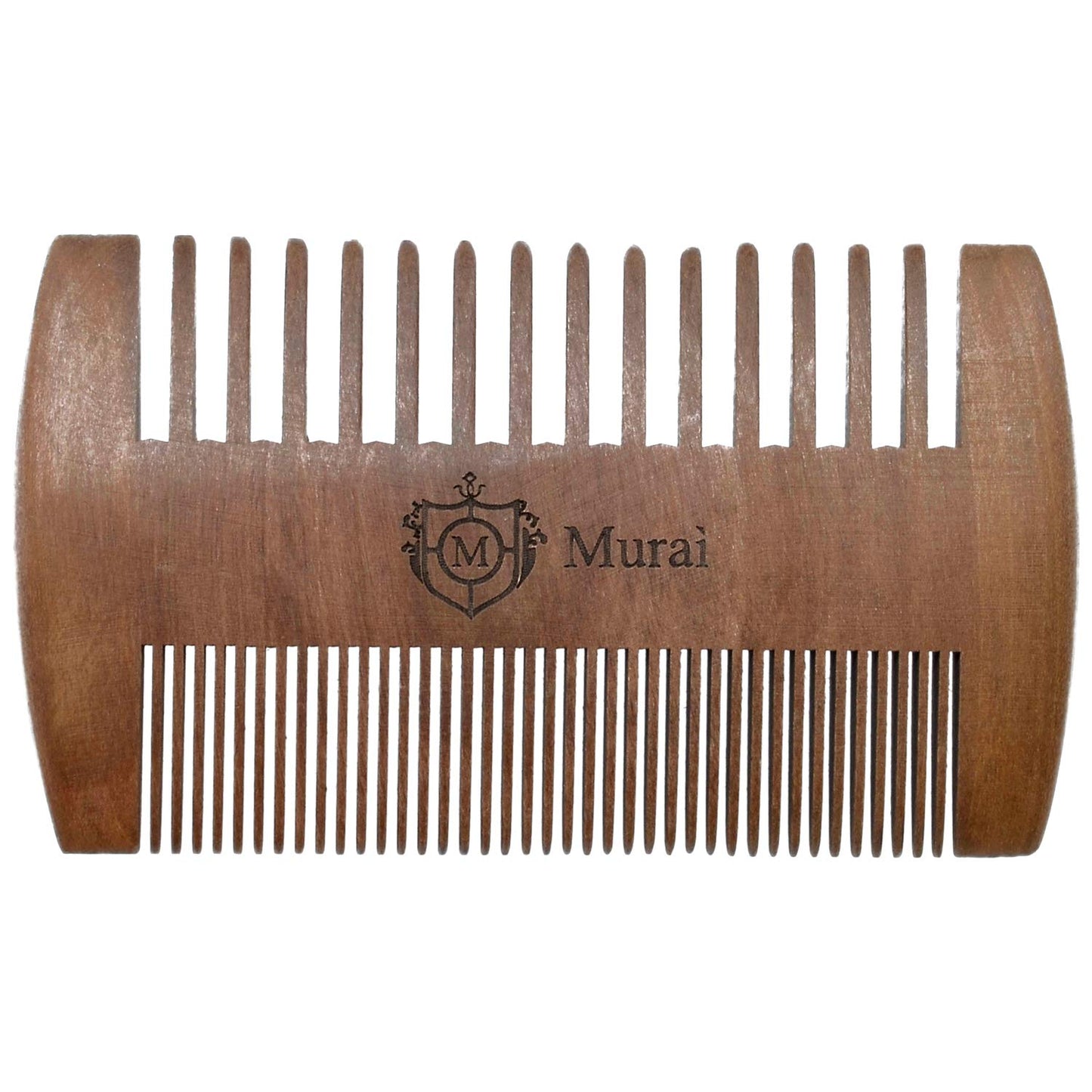Murai by Giorgio GIOWC Wooden Beard Combs for Men - Dual Action Fine & Wide Tooth Wood Comb, Perfect for Use with Balms and Oils, Pocket Comb Beauty and Personal Care GIORGIO