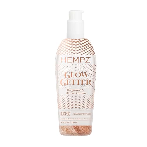 Hempz Glow Getter, Hydrating Body Oil with Shimmer 6.76 oz. Beauty & Personal Care Hempz