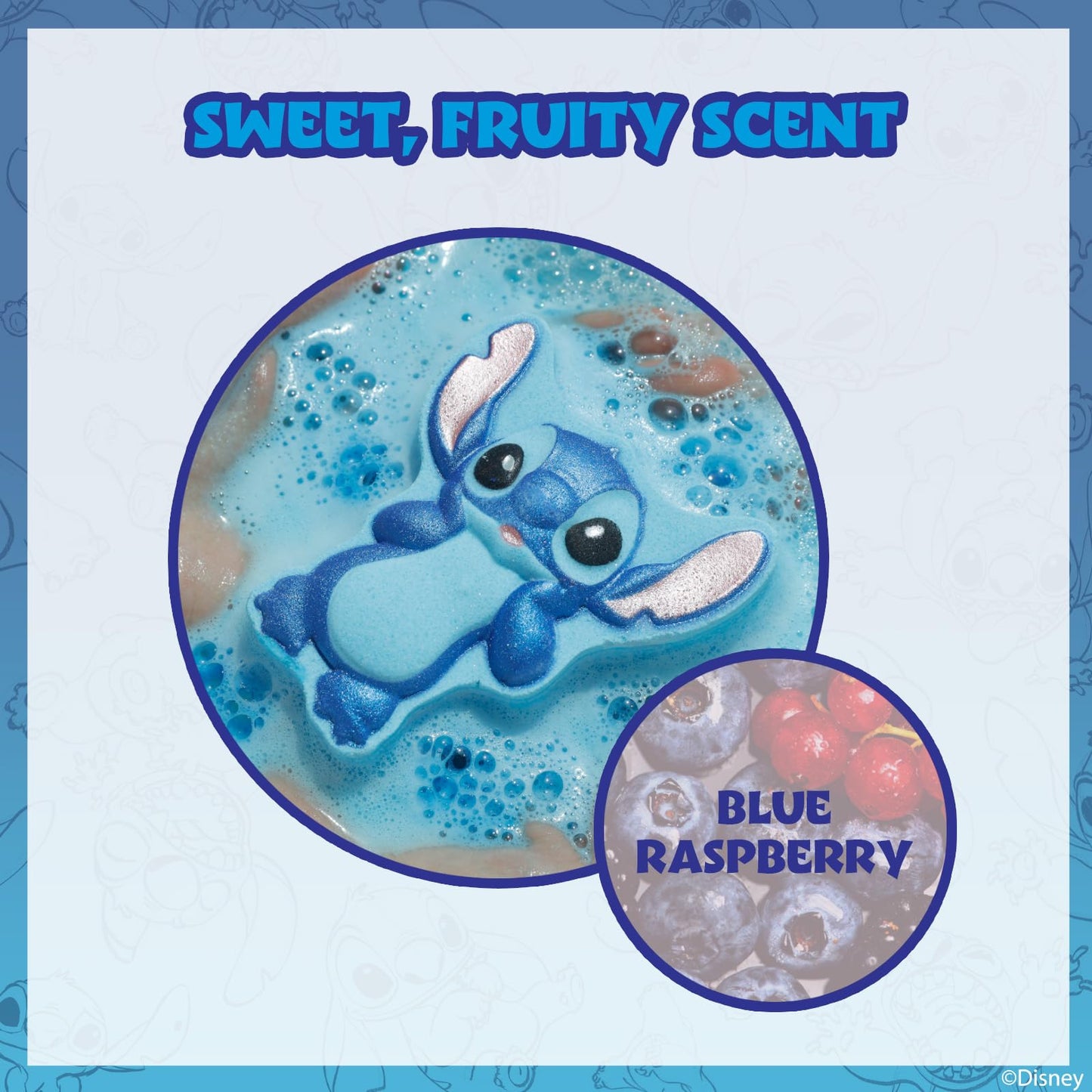 Stitch 3pc Kid Bath Bomb Set, Character Shaped, Raspberry Scented Beauty and Personal Care Townley Girl