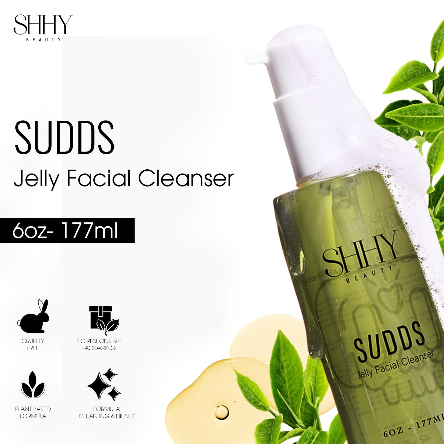 SHHY BEAUTY SUDDS Jelly Facial Cleanser, Healthy Glowing Hydrated Skin Beauty & Personal Care SHHY BEAUTY