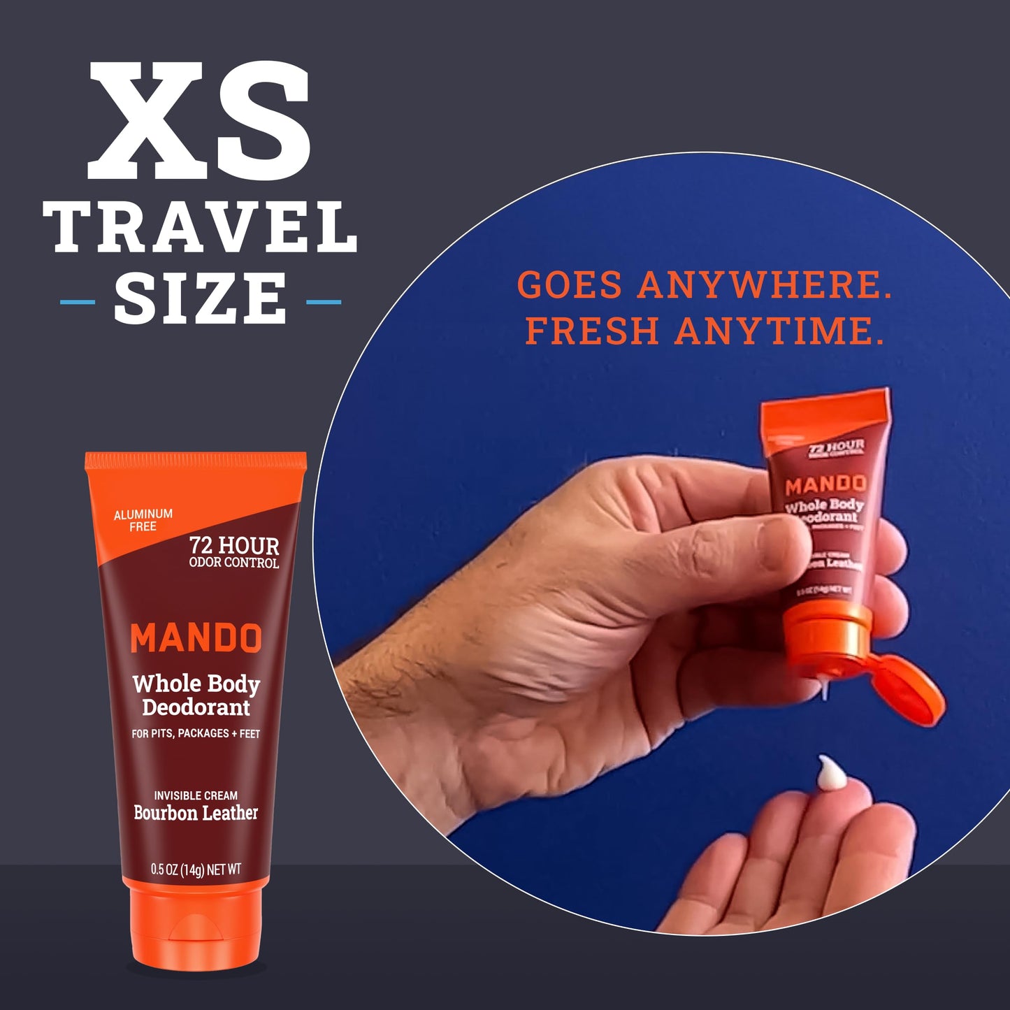 Mando Whole Body Deodorant For Men - Invisible Cream - 72 Hour Odor Control - Aluminum Free, Baking Soda Free, Skin Safe - 3 ounce (Pack of 2) - Mt Beauty and Personal Care Mando