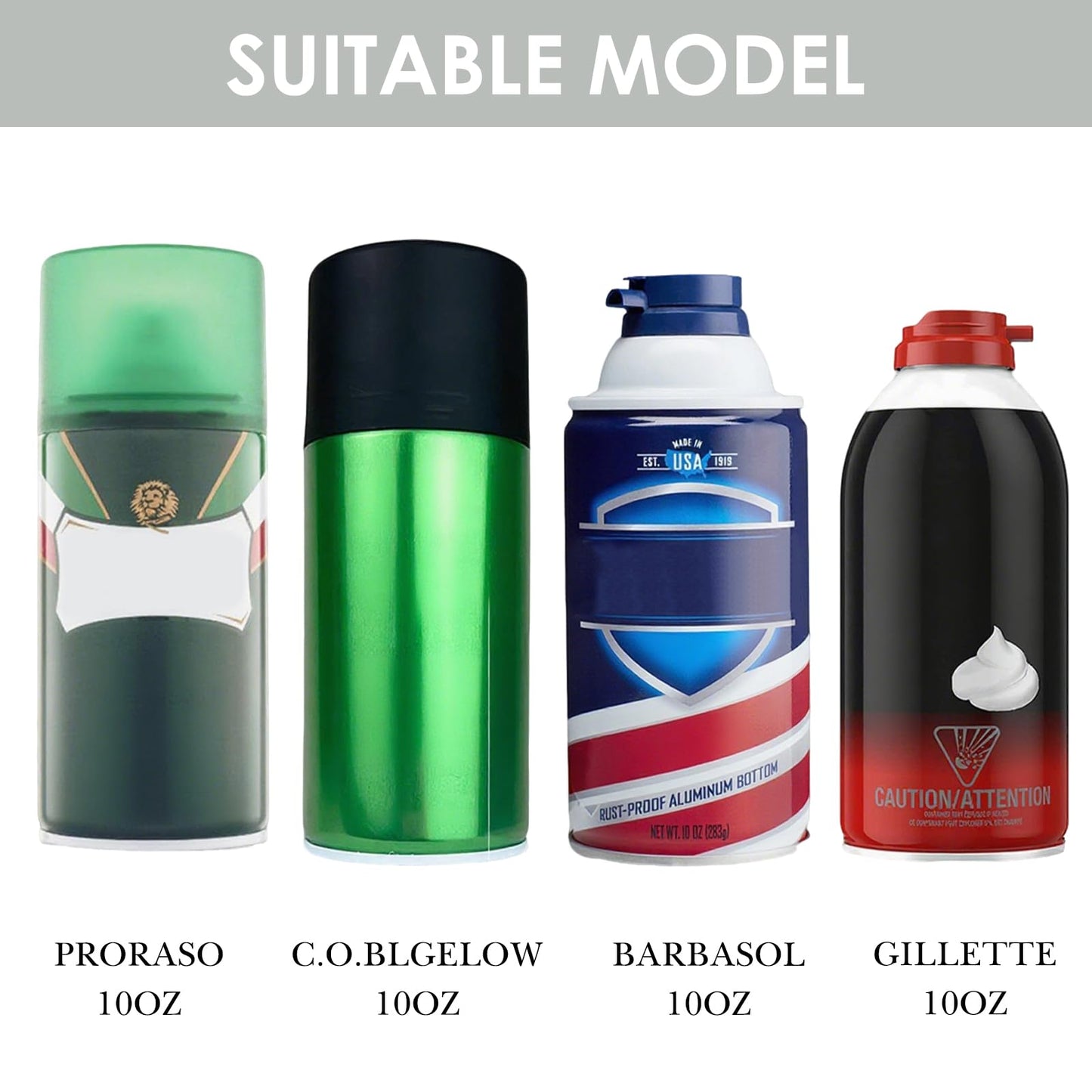 Linkidea 2 Pack Shave Gel Can No Rust Holder, Silicone Shaving Foam Bottom Protector, Bathroom Accessory Compatible with Barbasol, Proraso, Gillette Beauty and Personal Care Linkidea