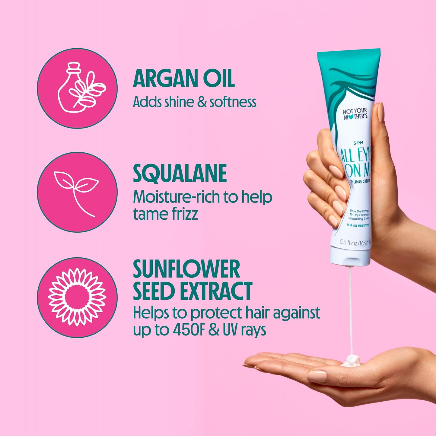 Not Your Mother's All Eyes On Me 3-in-1 Hair Styling Cream with UV Protection - Styling Cream for All Hair Types Beauty and Personal Care Not Your Mother's