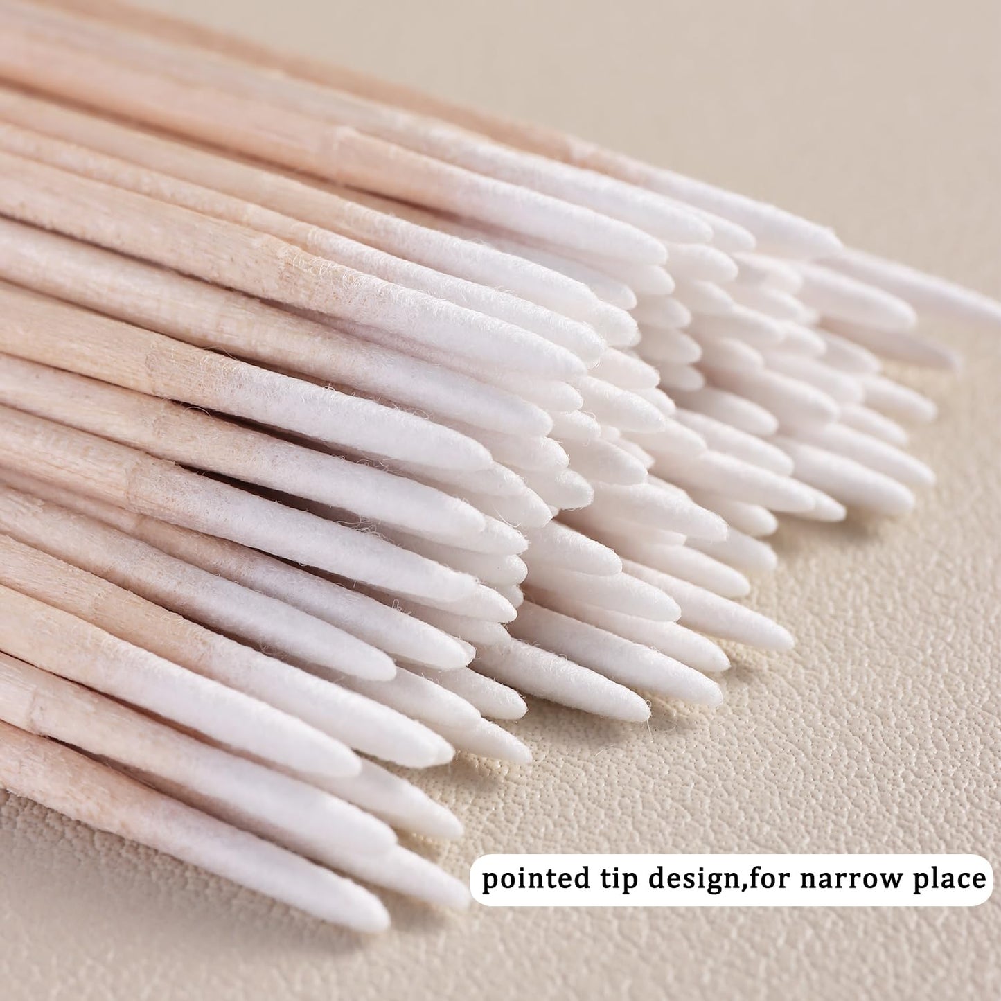 FSpronail 200pcs Pointed Tip Cotton Swabs, White Double-head Precision Microblading Cotton Swabs with Wooden Sticks Nail Polish Remover Pen Touch Up Beauty and Personal Care FSpronail