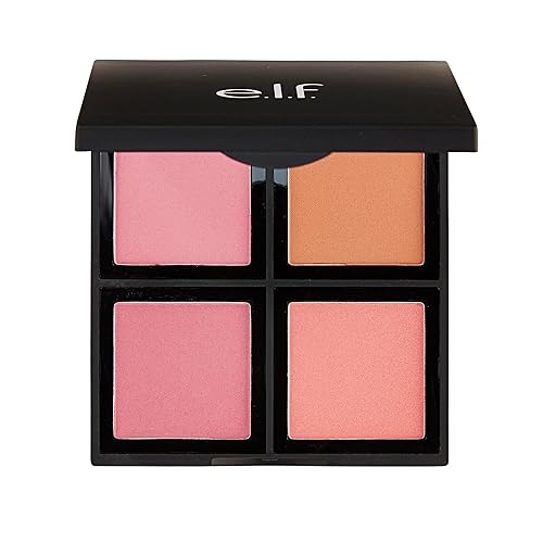 e.l.f. Cosmetics Powder Blush Palette, Four Blush Shades for Beautiful, Long-Lasting Pigment, Light Beauty & Personal Care e.l.f.