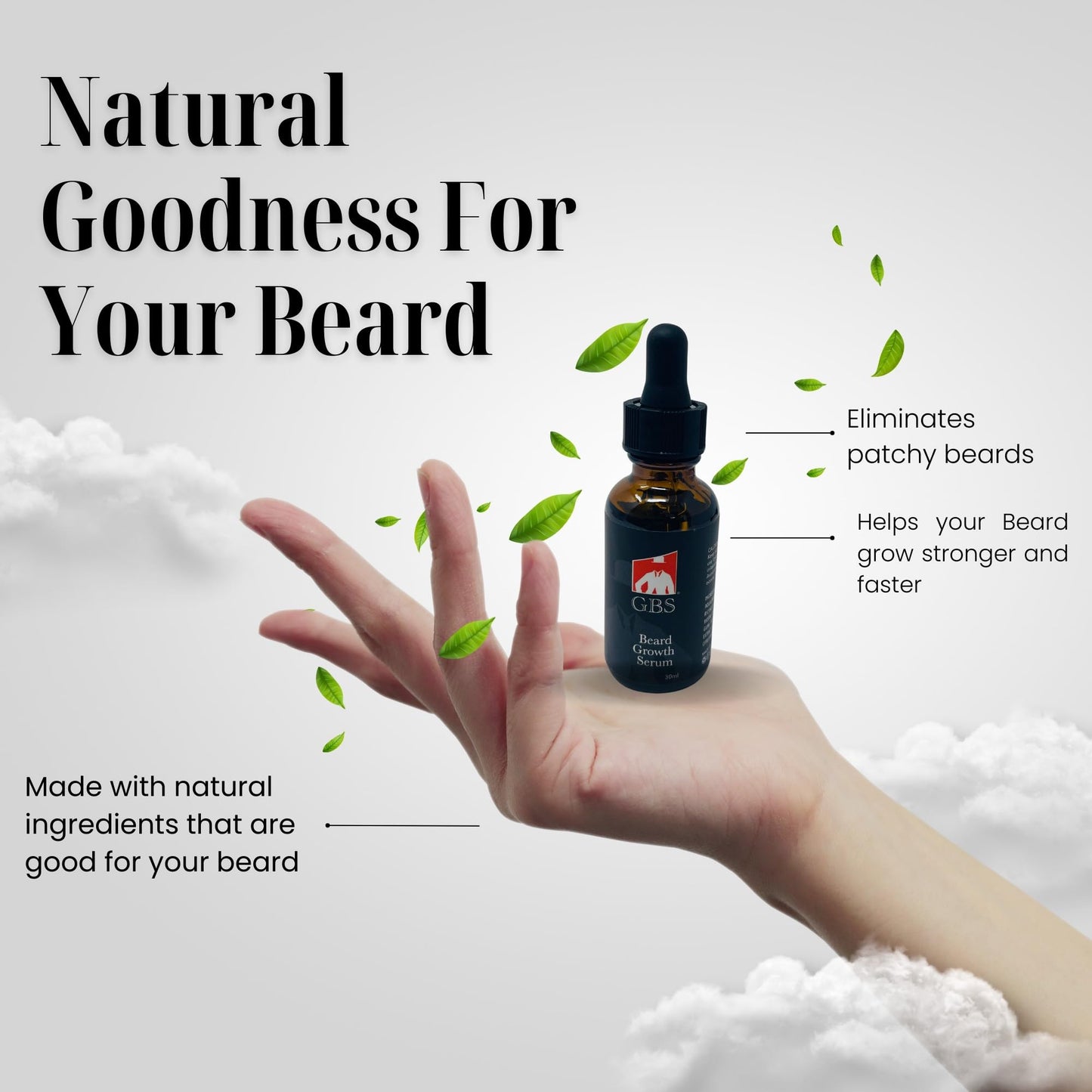 GENTS Beard Care Kit for Men with Faux Leather Travel Bag - Beard Oil, Balm, Boar Bristle Brush, Wooden Comb, Grooming Scissors - Complete Beard Beauty and Personal Care G.B.S