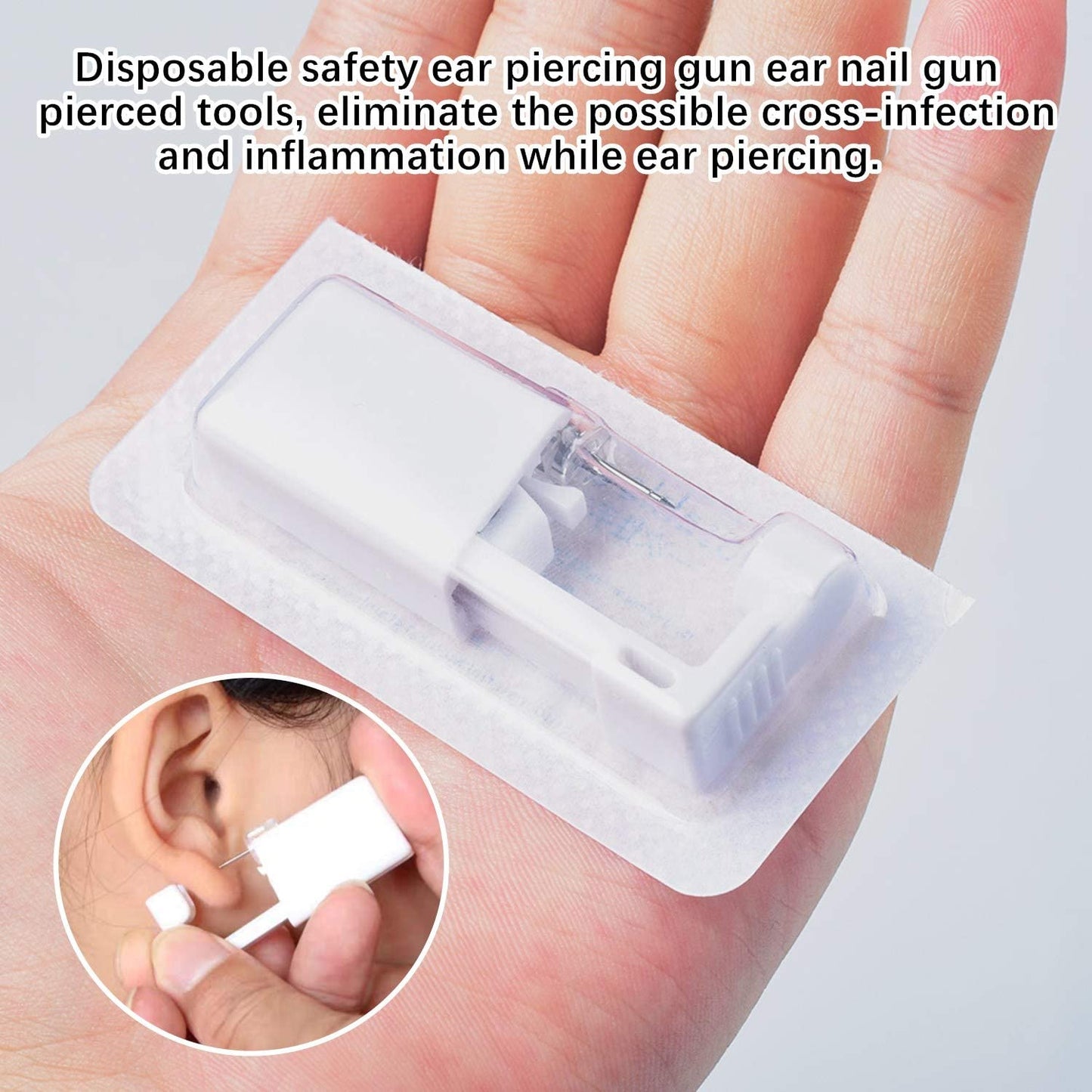Lyuxzad Nose Piercing Gun - 2 Pack Self Nose Piercing Kit Unit Disposable Nose Piercing Gun with Nose Stud Piercing Kit Tool for Cartilage Tragus Beauty and Personal Care Lyuxzad