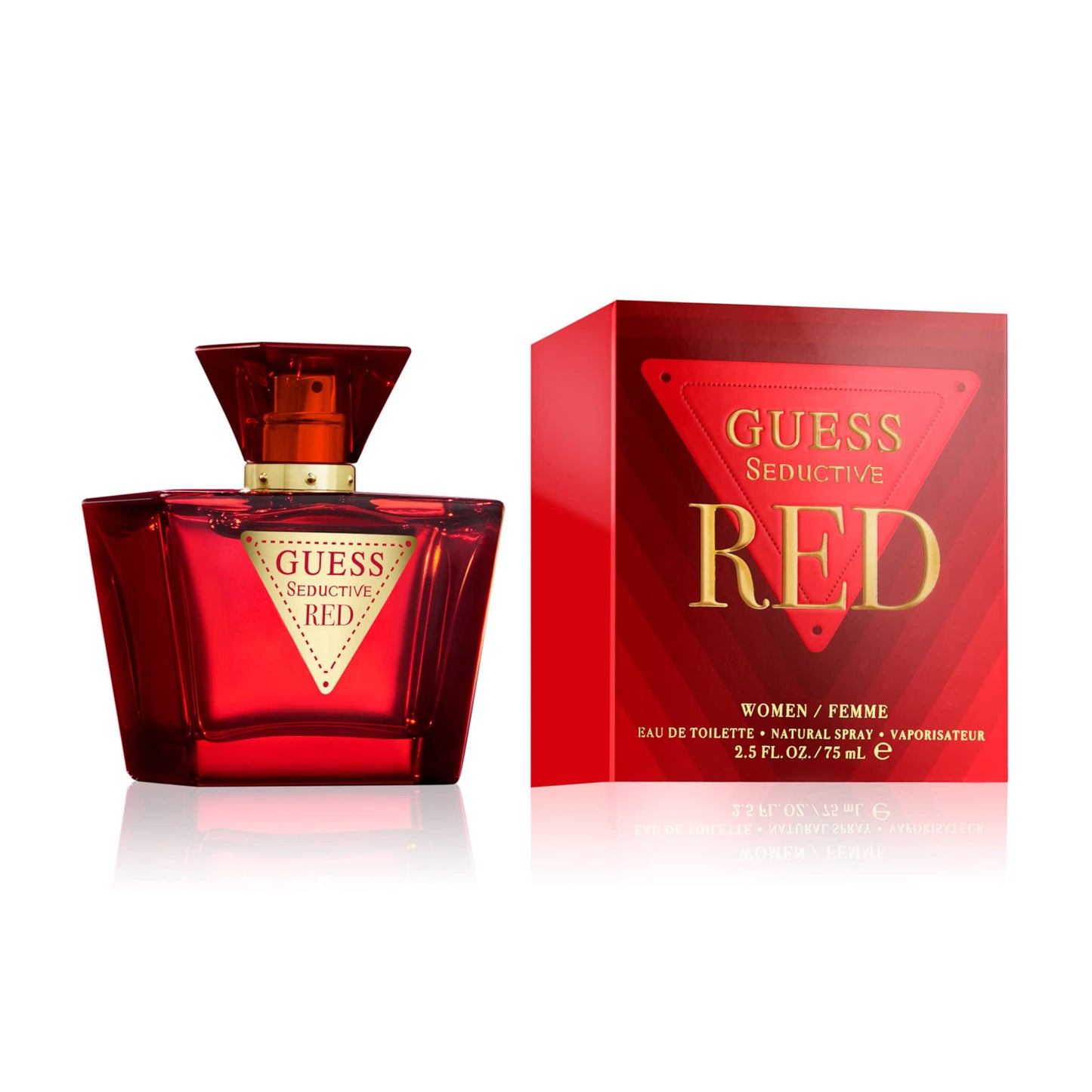 Guess Seductive Red Women/Femme Eau de Toilette 4 Piece Gift Set - Perfume Spray 2.5 Fl. Oz. Travel Spray 0.5 Fl. Oz., Body Lotion 3.4 Fl. Oz Beauty & Personal Care GUESS