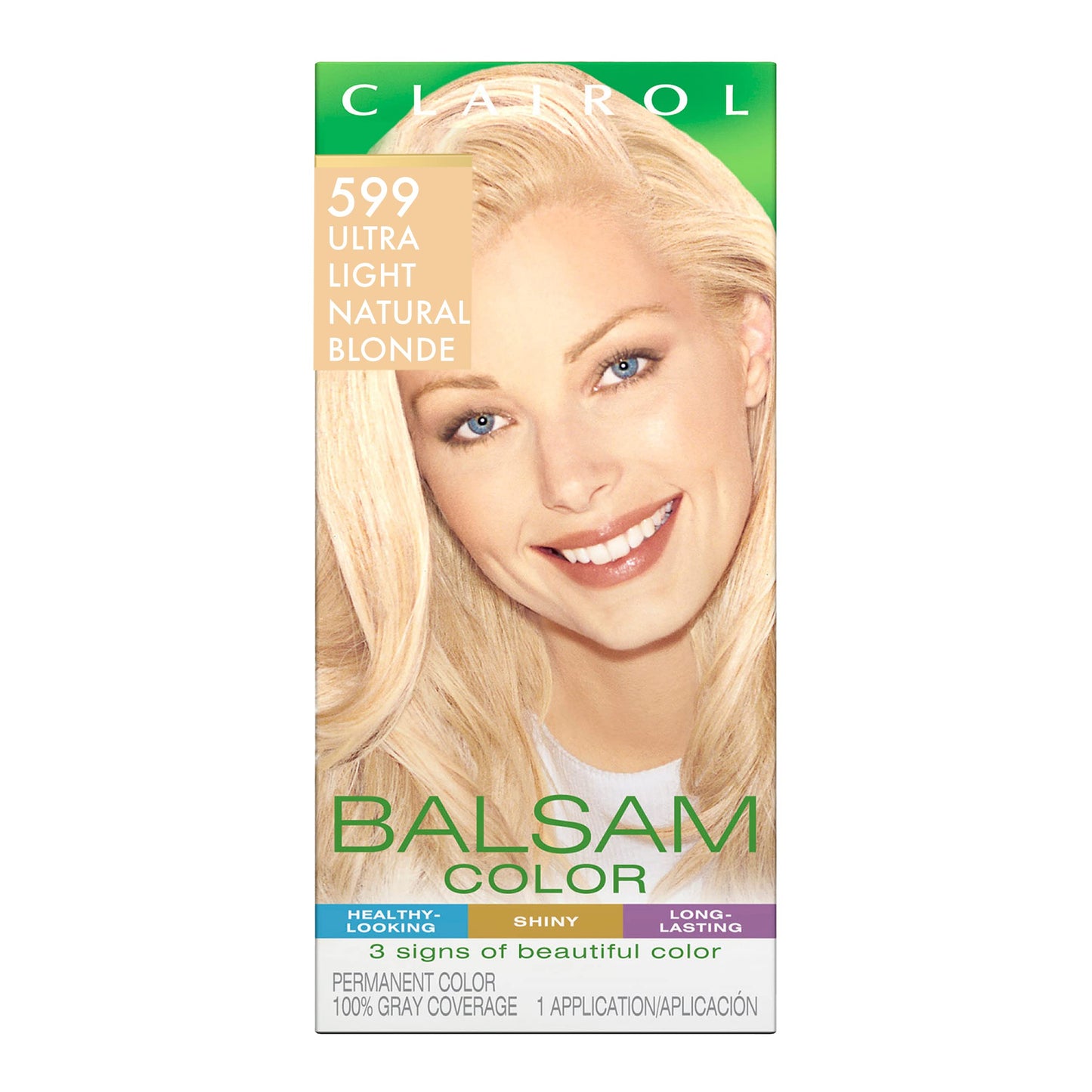 Clairol Balsam Permanent Hair Dye, 599 Ultra Light Natural Blonde Hair Color, Pack of 1 Beauty & Personal Care Clairol