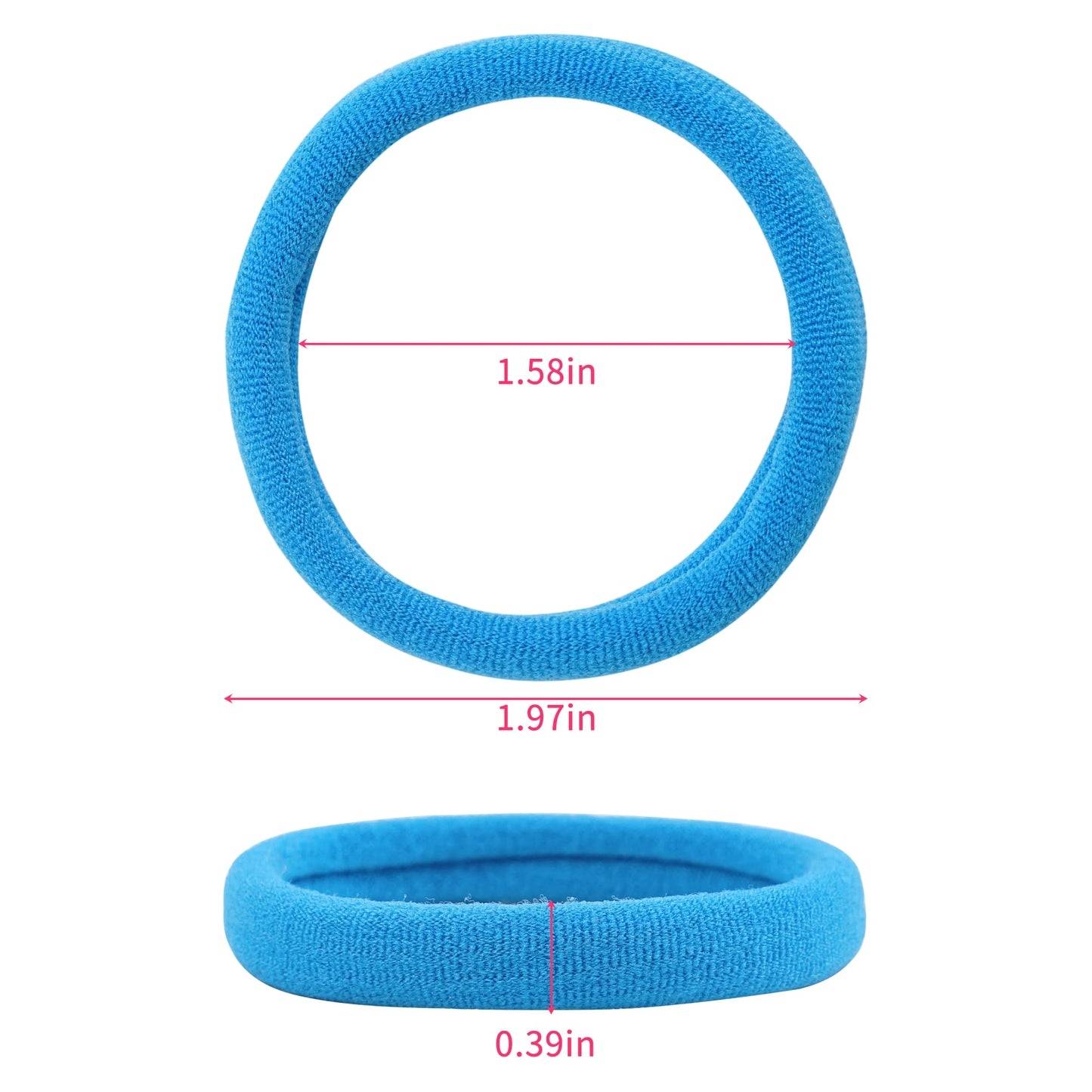 CÉLLOT 100PCS Elastic Hair Ties, 4cm Diameter Seamless Nylon Bands, Normal Ponytail Holders for Women & Children Beauty and Personal Care CÉLLOT