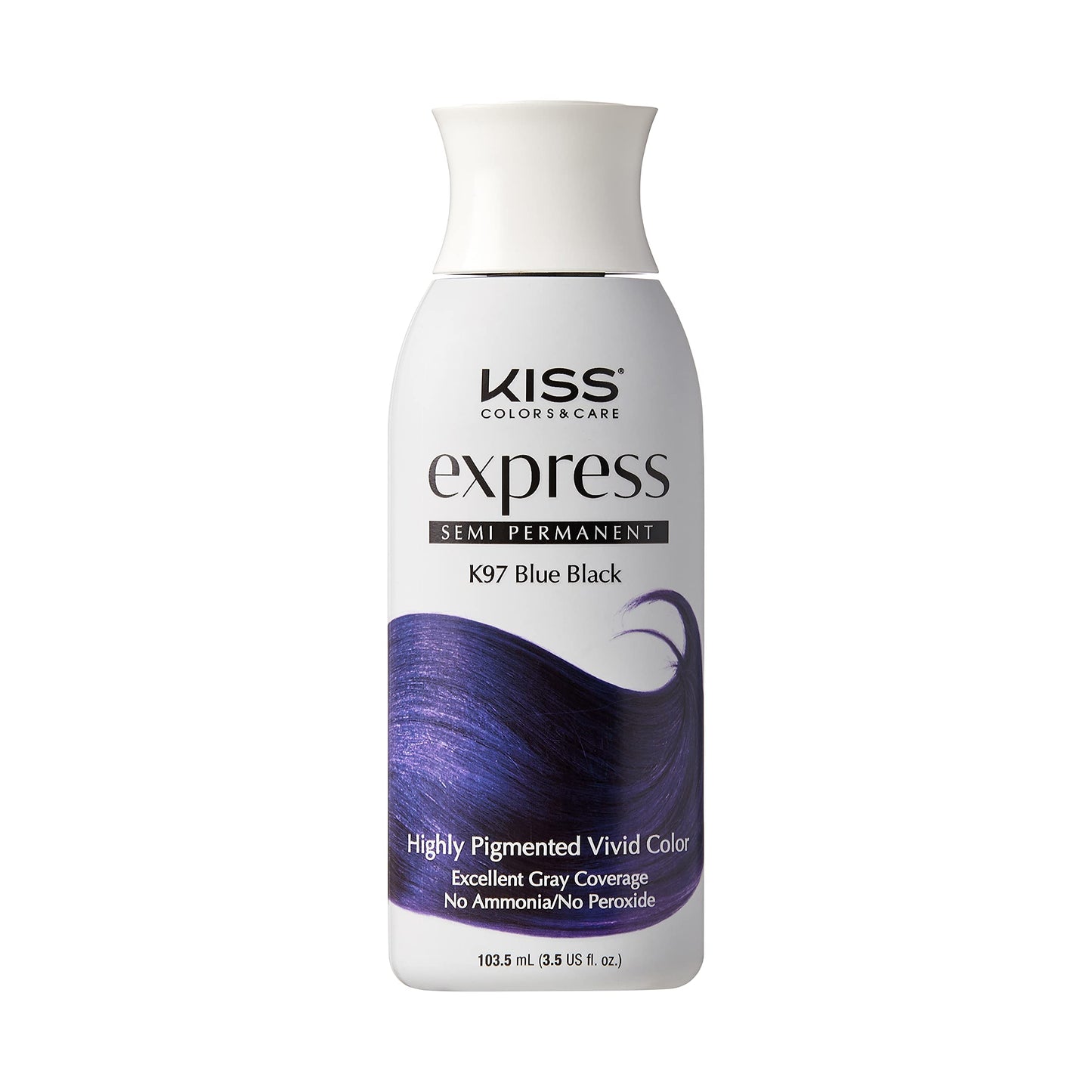 Kiss Express Semi-Permanent Hair Color - Vivid, Highly Pigmented Dye for Vibrant Hair, Gentle Formula, Gray Coverage, pH Balanced, 23 Intermixable Beauty & Personal Care KISS