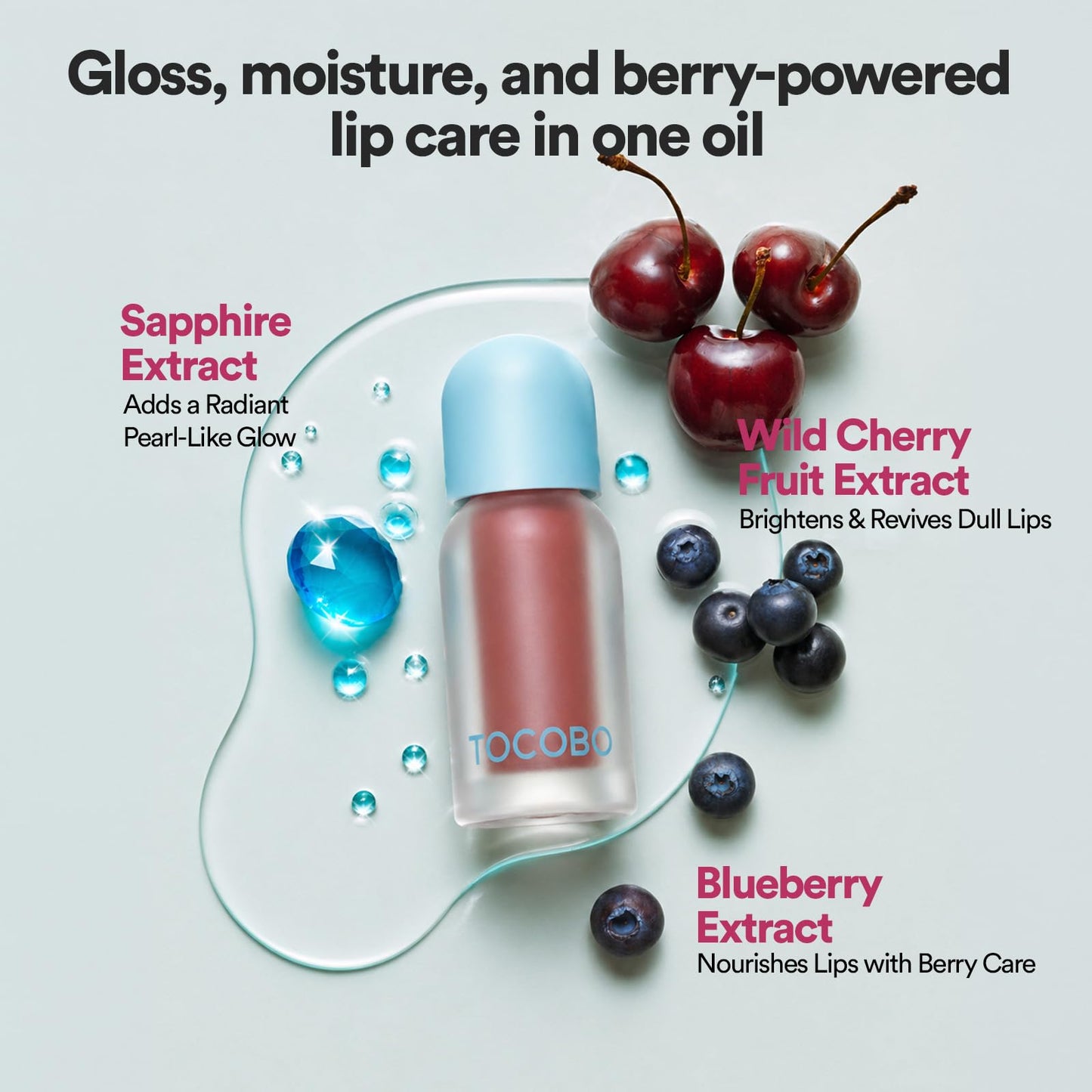 TOCOBO Korean Skincare Juicy Berry Plumping Lip Oil (00 Frozen Berry) Beauty and Personal Care TOCOBO