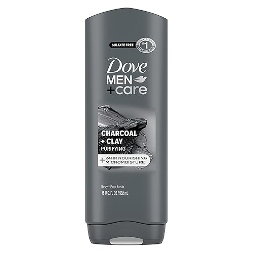 DOVE MEN + CARE Body and Face Wash Purifying Charcoal + Clay Body Wash for Men with 24-Hour Nourishing Micromoisture Technology 18 oz Beauty & Personal Care DOVE MEN + CARE