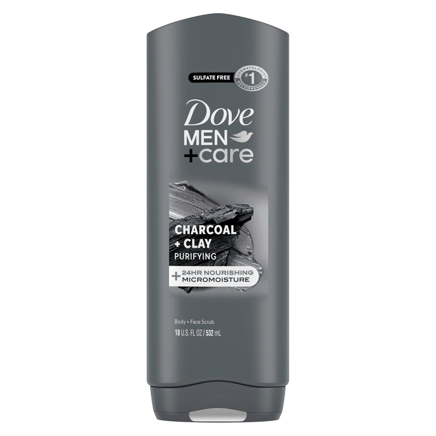DOVE MEN + CARE Body and Face Wash Purifying Charcoal + Clay Body Wash for Men with 24-Hour Nourishing Micromoisture Technology 18 oz Beauty & Personal Care DOVE MEN + CARE