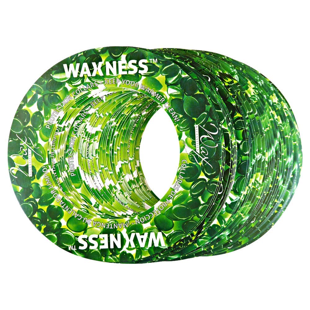 Waxness Wax Necessities Assorted Protection Collars Green Yellow Red for 14 Ounces Tins Fits Most Brands 150 Pack Beauty and Personal Care Wax Necessities