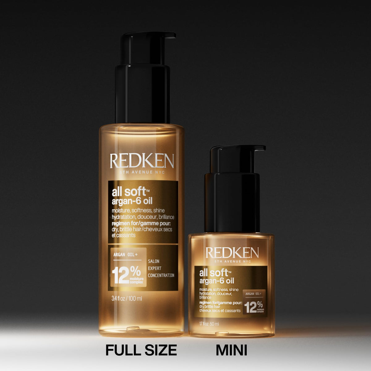 Redken All Soft Argan-6 Hair Oil - For Softness & Shine, 1.6 Fl Oz