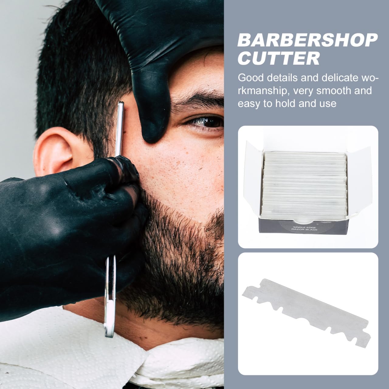 FOMIYES Stainless Steel Single Edge Razor Blades for Men Portable Face Razor for Beard Trimming Ideal for Barbers and Home Use 100 Pack Beauty and Personal Care FOMIYES