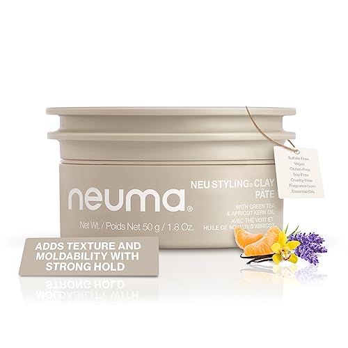 NEUMA Neu Styling Hair Clay 1.8 Fl. Oz. Strong Hold Texturizing with Lavender, Mandarin & Vanilla Scent, Hair Clay for Men & Women Beauty & Personal Care NEUMA
