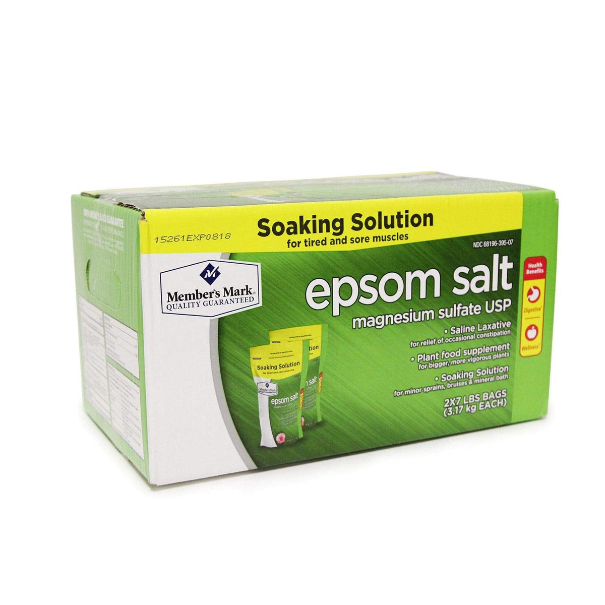 Member's Mark Epsom Salt (2 Bags, 7 Pound Each) (6 Pack) Beauty and Personal Care MEMBER´S MARK