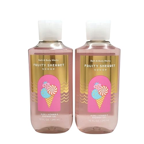 Bath & Body Works Shower Gel Gift Set 10oz Each Pack of 2 (Fruity Sherbet Scoop) Beauty & Personal Care Bath & Body Works