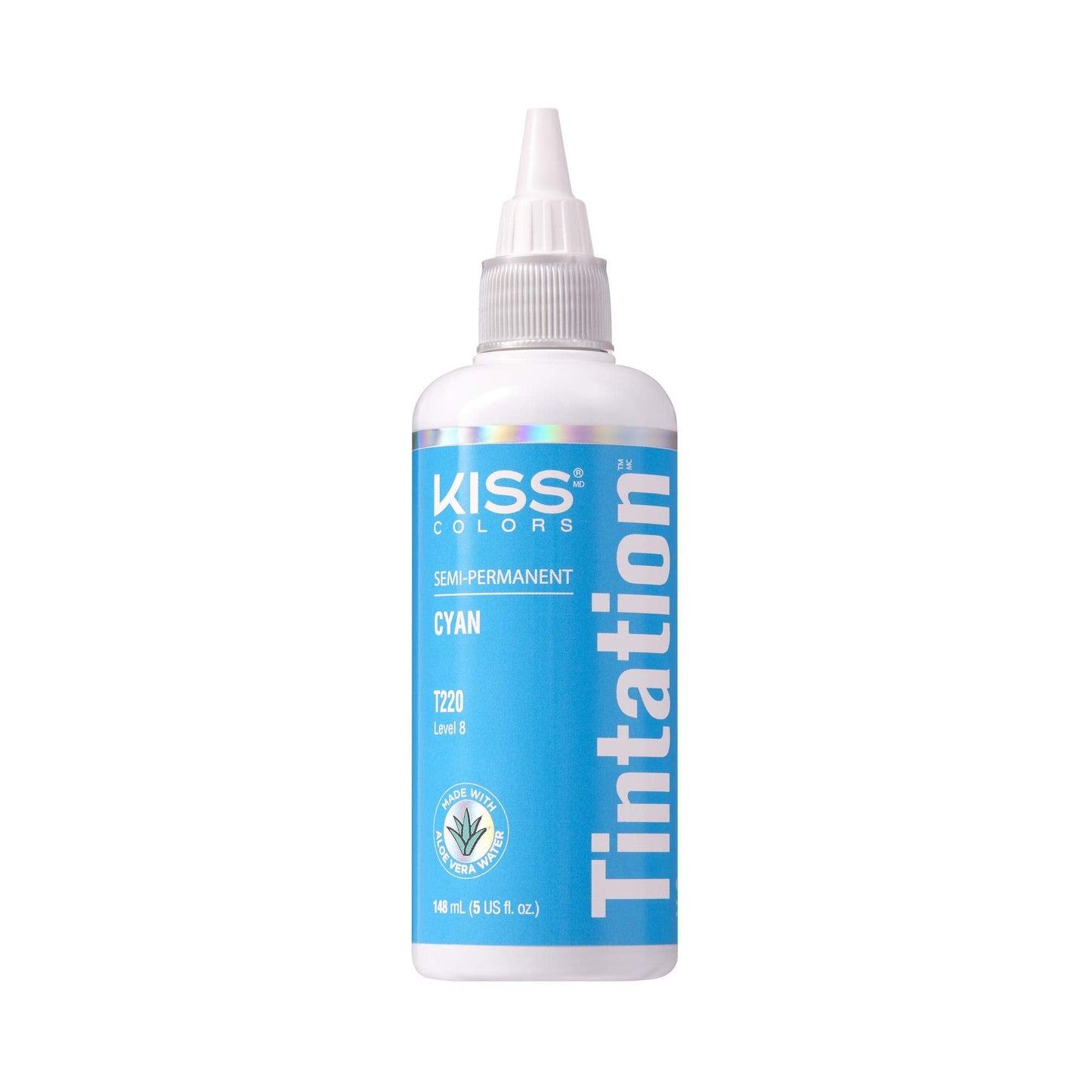 Red by Kiss Tintation Semi-Permanent Hair Color, Aloe Vera Water Based, Argan Oil, Olive Oil, Collagen & Keratin, Long-Lasting Color Dye (Cyan, 5 Fl Beauty & Personal Care Red By Kiss