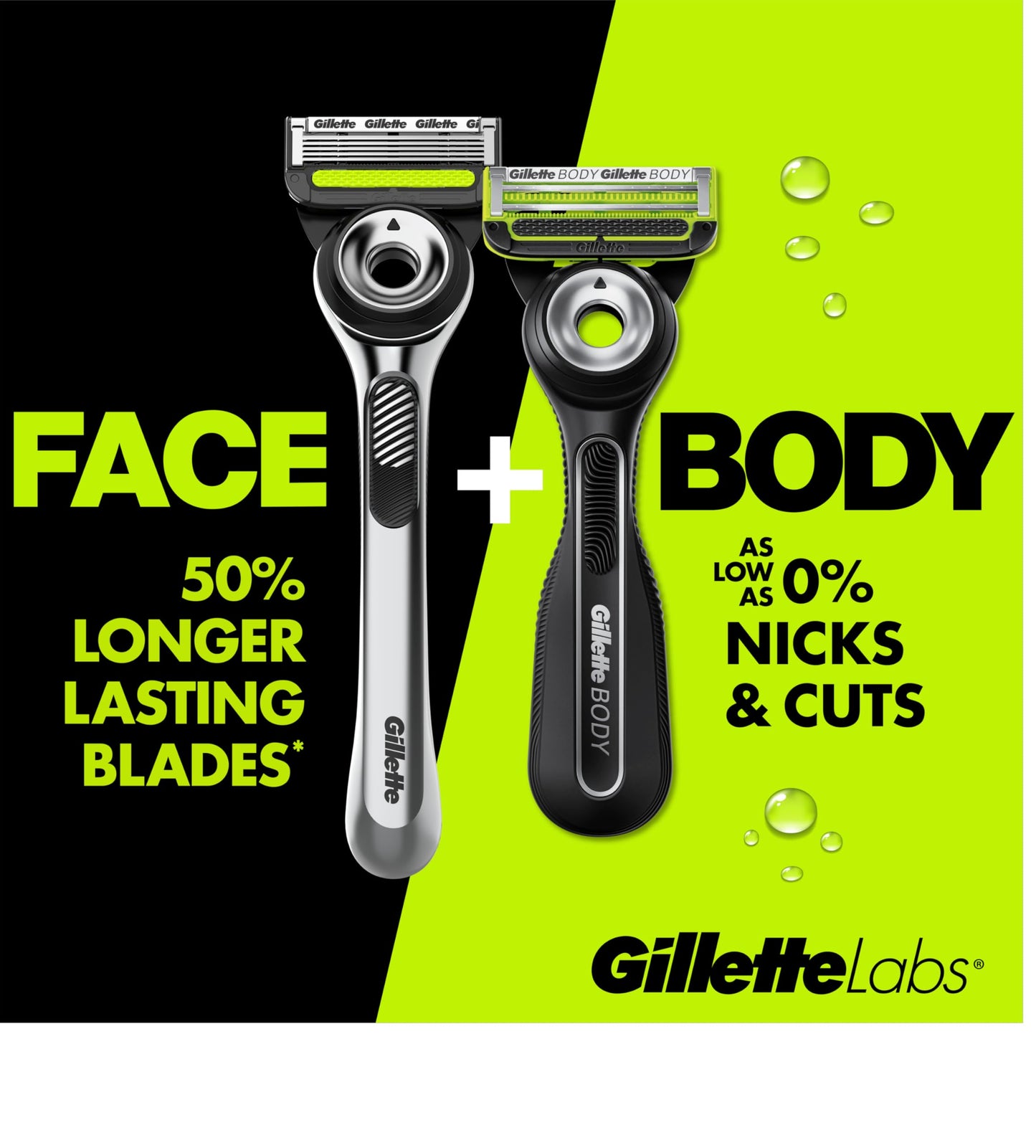 Gillette Labs Body + Intimate Razor For Men, Handle + 2 Blade Refills Beauty and Personal Care Gillette