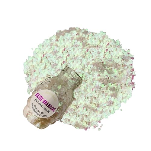 Neva Nude Face and Body Glitter Keychain - Holographic Chunky Loose Glitter for Festivals, Raves, and More | Cosmetic Grade | Blacklight Reactive Beauty & Personal Care Neva Nude