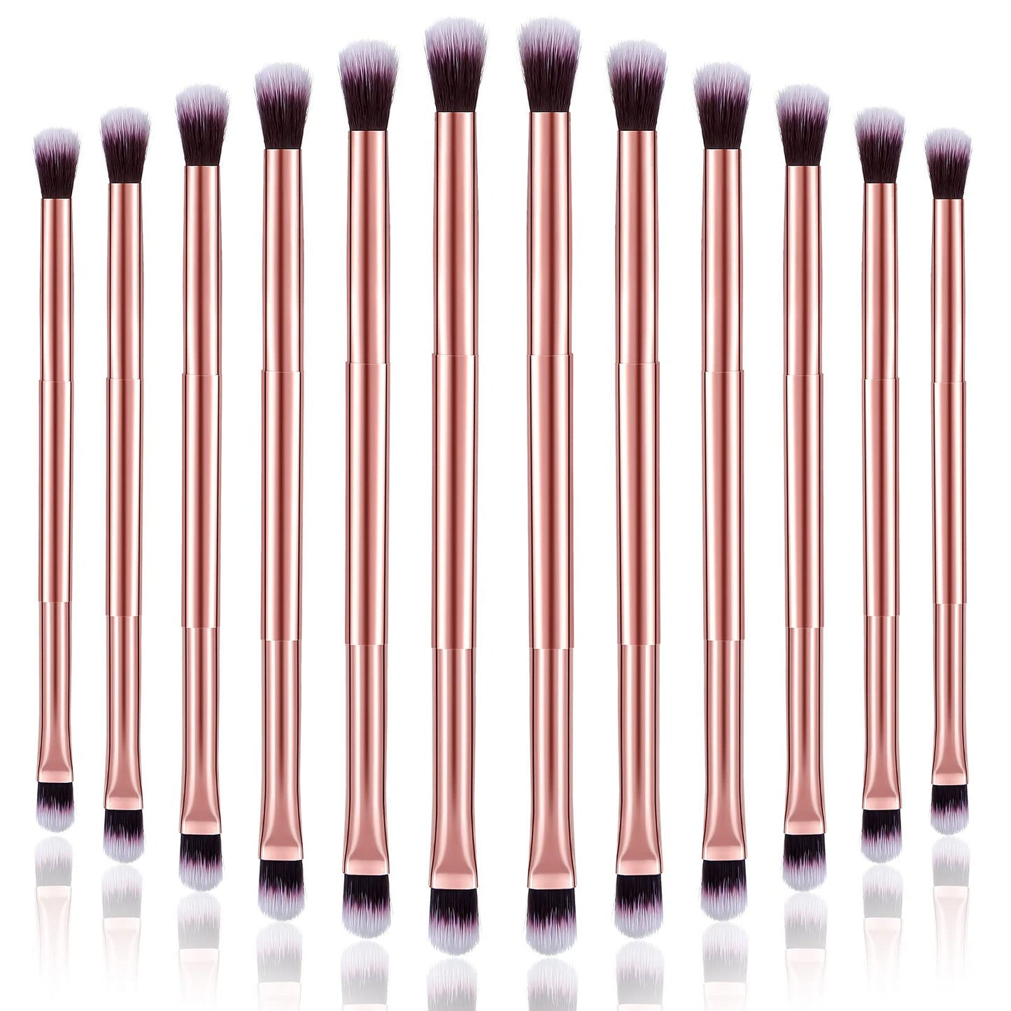 Perthlin 12 Pcs Eyeshadow Smudge Brush 2 in 1 Eyeshadow Double Ended Concealer Brush Under Eye Small Soft Firm Pointed Foundation Makeup Applicator Beauty & Personal Care Perthlin