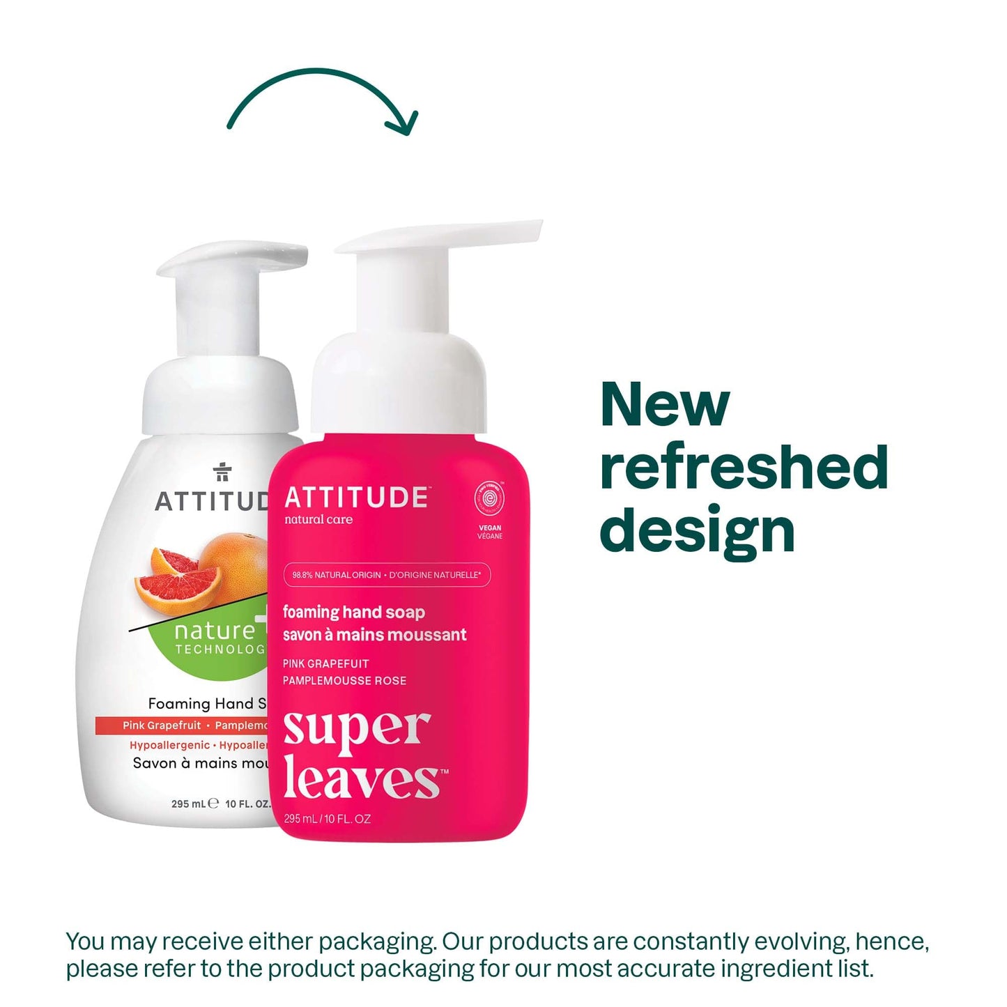 ATTITUDE Foaming Hand Soap, EWG Verified, Plant and Mineral-Based Ingredients, Vegan and Cruelty-free Personal Care Products,Pink Grapefruit, 10 Fl Oz Beauty & Personal Care BIO SPECTRA ATTITUDE
