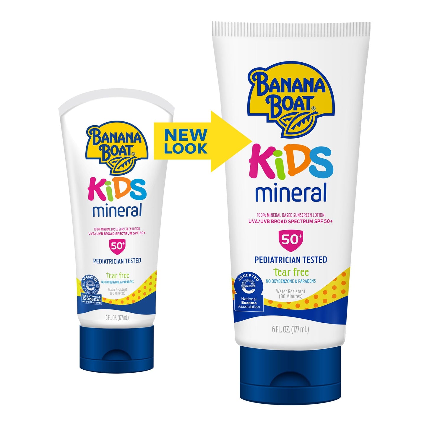 Banana Boat 100% Mineral Kids Sunscreen Lotion SPF 50, Twin Pack | Banana Boat Mineral Sunscreen for Kids, Childrens Sunblock SPF 50, Oxybenzone Free Beauty & Personal Care Banana Boat