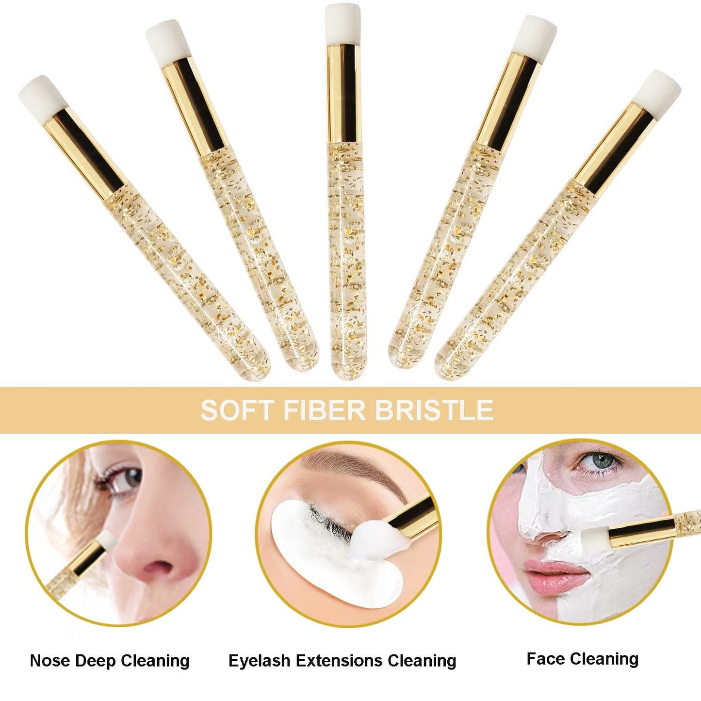 20-Piece Lash Shampoo Brush Set - Eyelash Extension Cleanser, Peel Off Blackhead, Nose Pore Deep Cleaning Brush for Face & Eyelash Beauty & Personal Care Ataqus