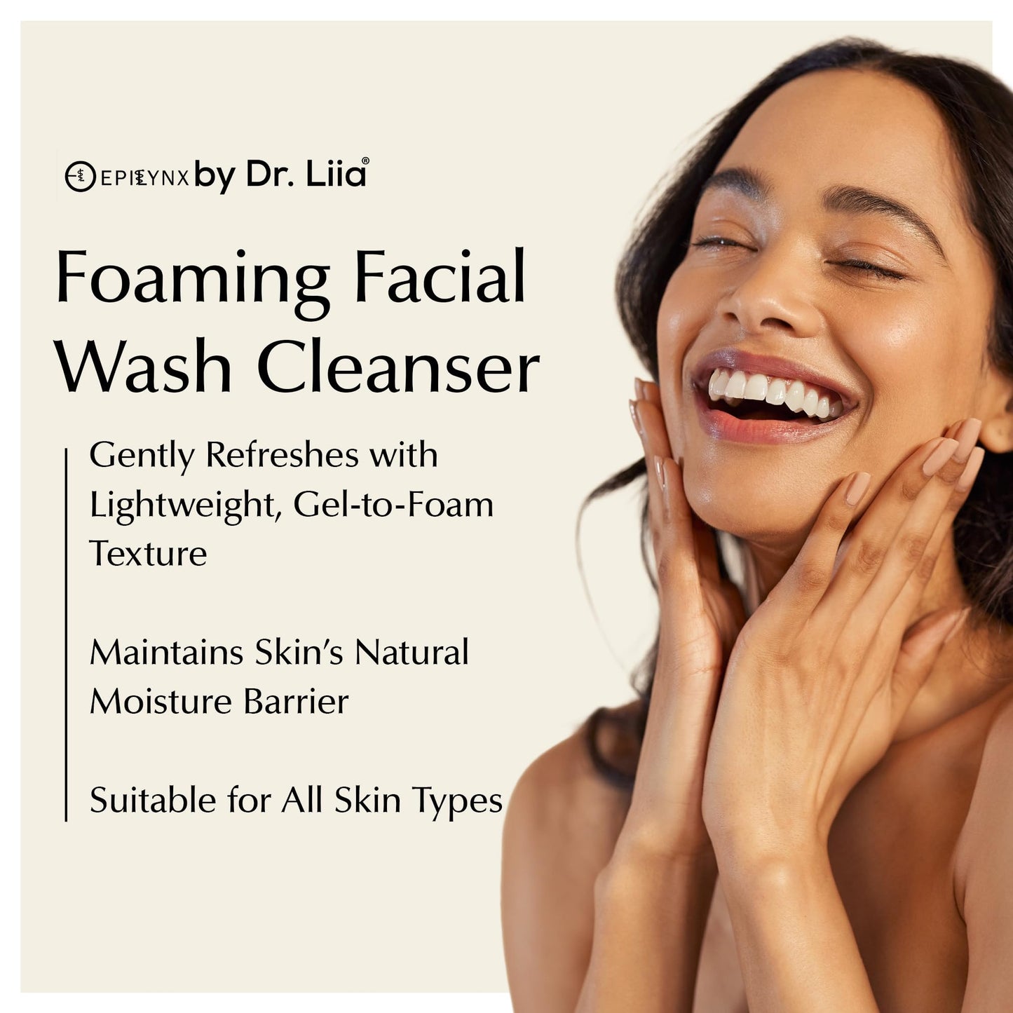 Epilynx Vegan Foaming Facial Cleanser - Makeup Remover Face Wash for Acne Prone, Dry, and Sensitive Skin - Oil-Free, Clean, and Soft Face Cleanser Beauty & Personal Care EPILYNX