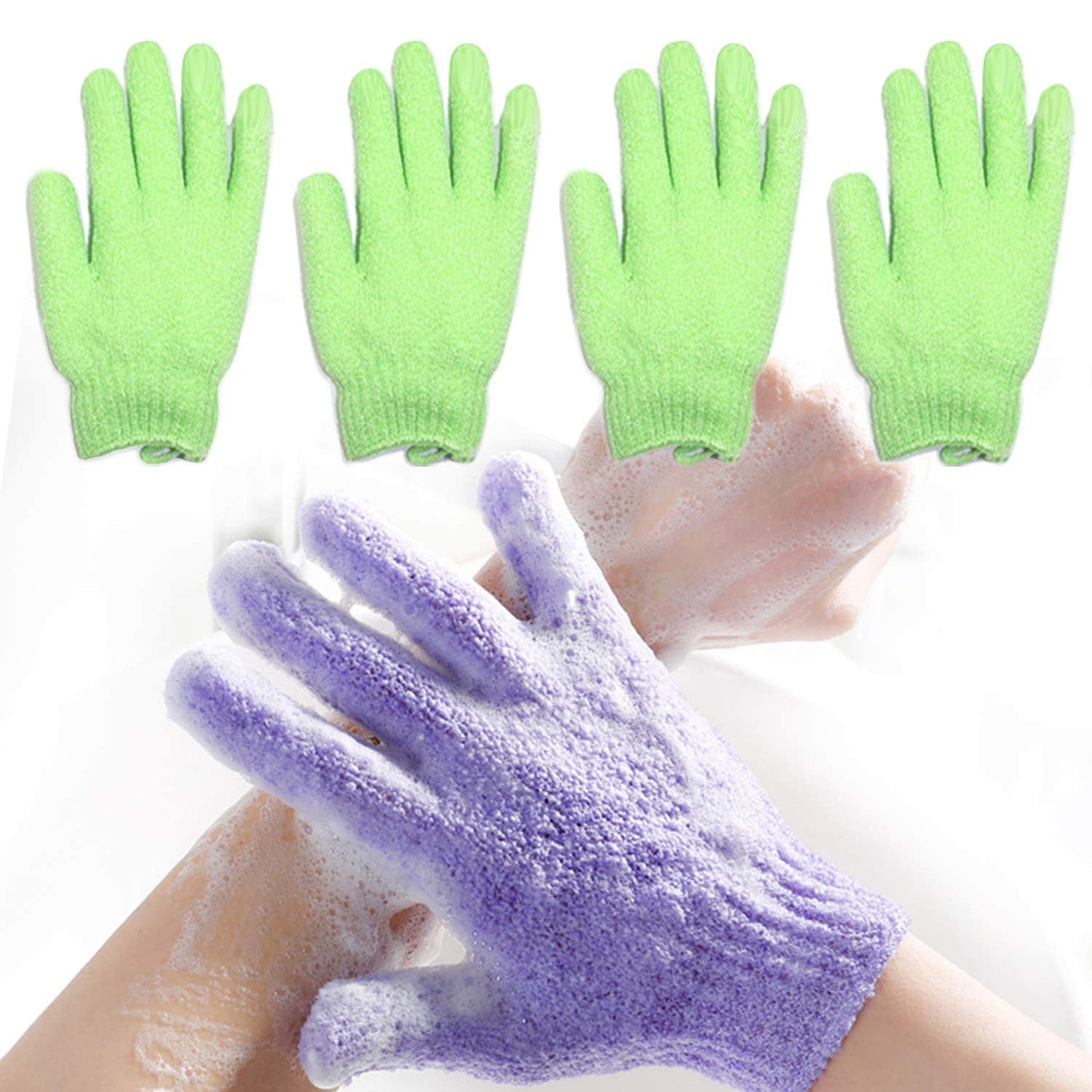 Exfoliating Bath Gloves Body Scrub Wash Mitts Skin Massage Sponge Towel Deep Cleansing Dead Skin Loofah Brush Scrub Luxury Spa Heavy with Lanyard Beauty and Personal Care yeyimei