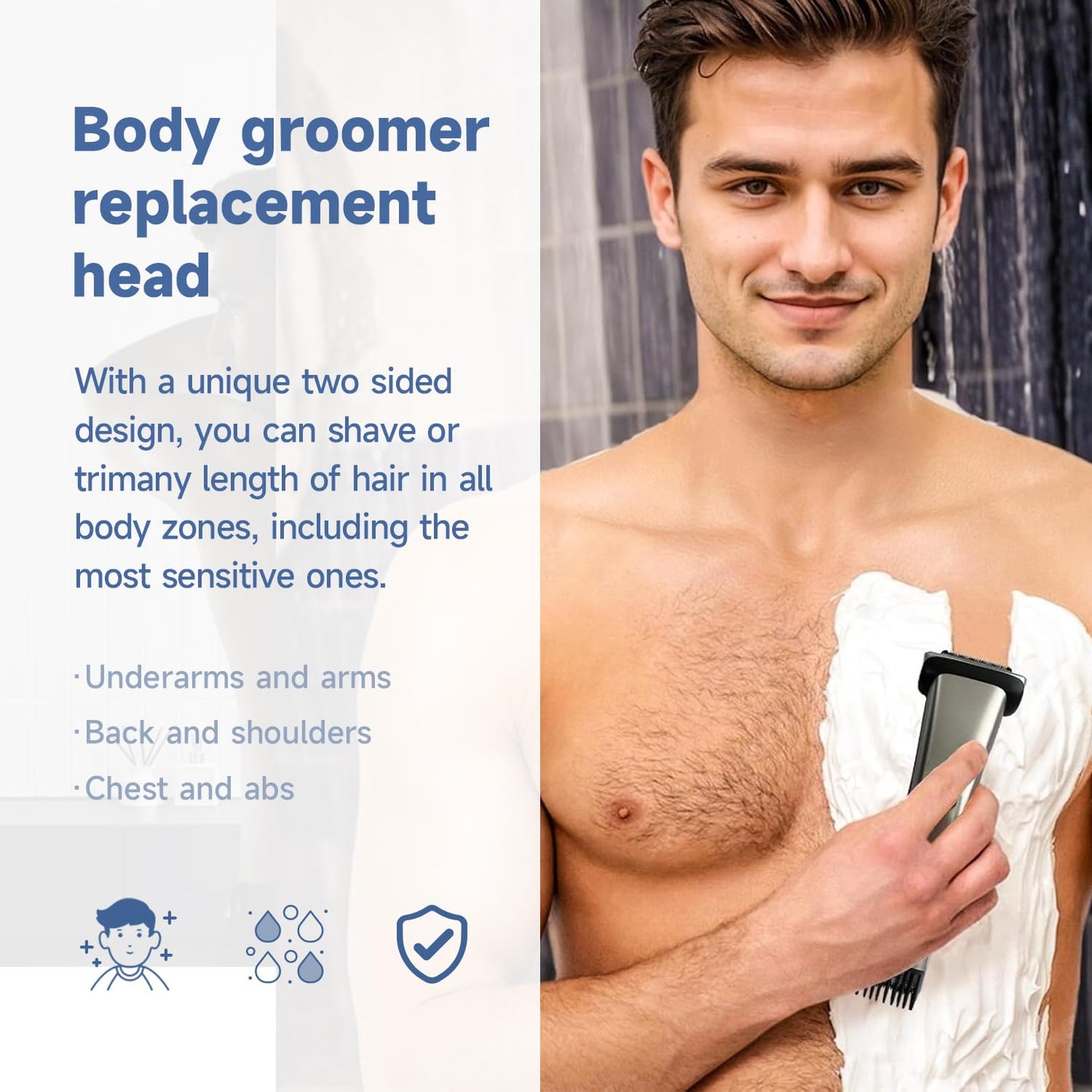 4P BG2000 Replacement Heads Compatible with Bodygroom Trimmer Foil, BG2000 Replacement Heads Fit BG2000/40. Beauty and Personal Care Durimi