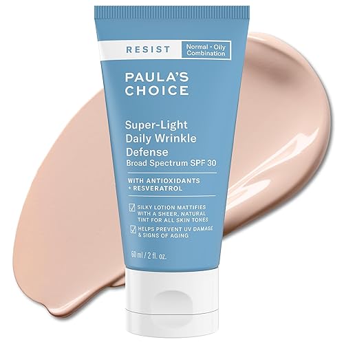 Paula's Choice RESIST Super-Light Daily Wrinkle Defense Mineral Sunscreen, SPF 30 Face Sunscreen for Oily Skin, Matte Tinted Face Moisturizer, UVA/UVB Beauty & Personal Care Paula's Choice