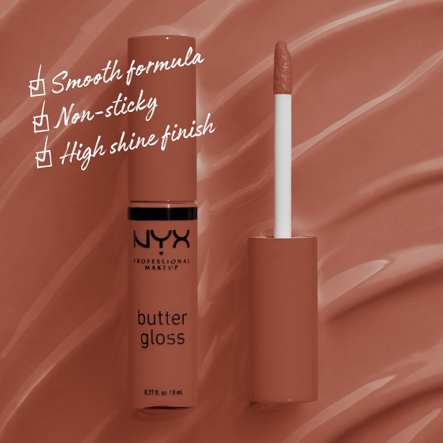 NYX PROFESSIONAL MAKEUP Butter Gloss, Non-Sticky Lip Gloss - Bit Of Honey (Peach Nude) Beauty & Personal Care NYX PROFESSIONAL MAKEUP