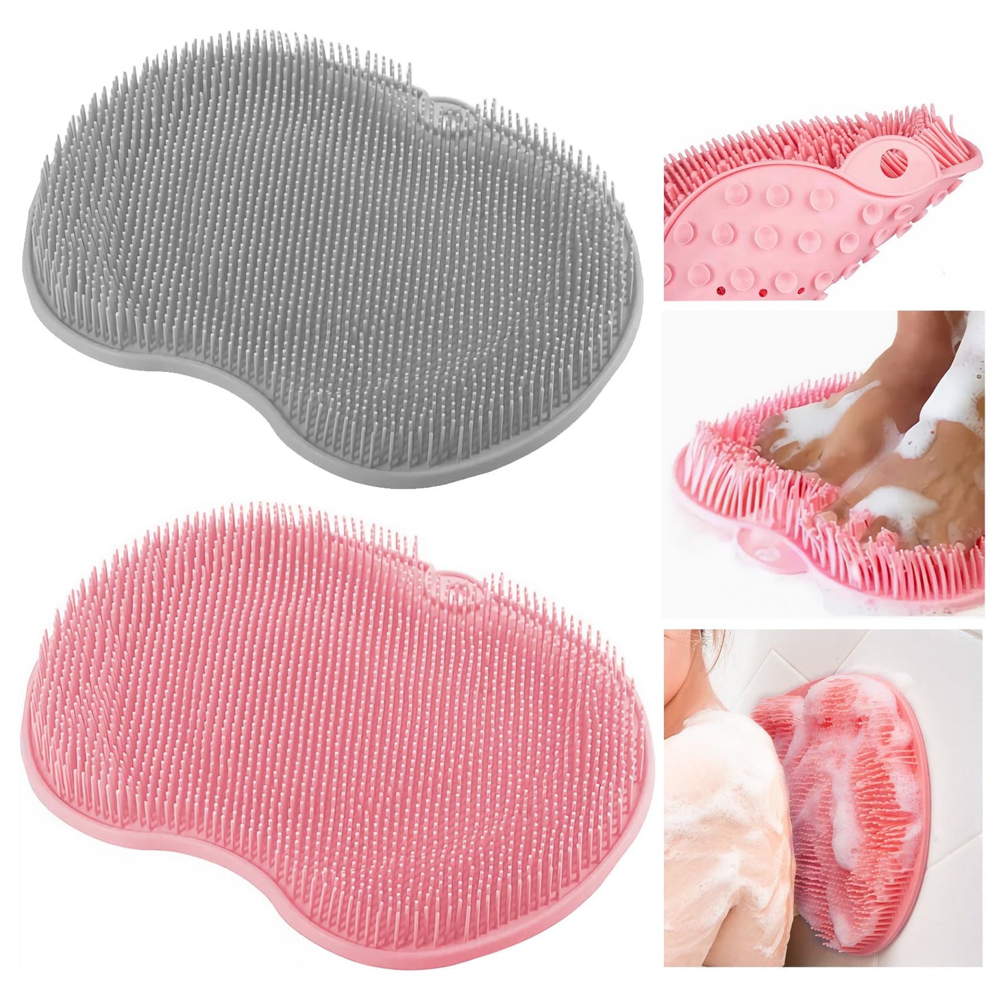 VALWORD 2-Pack Shower Foot Scrubber Mat for Seniors, Men, Women Beauty and Personal Care VALWORD