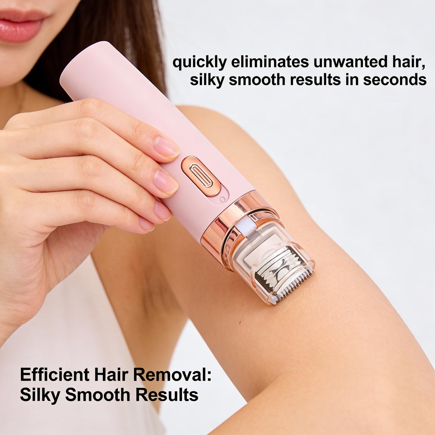 ZJchao Bikini Trimmer for Women, USB Painless Bikini Shaver for Women Pubic Hair Removal, Cordless Body Hair Trimmer for Pubic Hair, Face, Legs Beauty and Personal Care ZJchao
