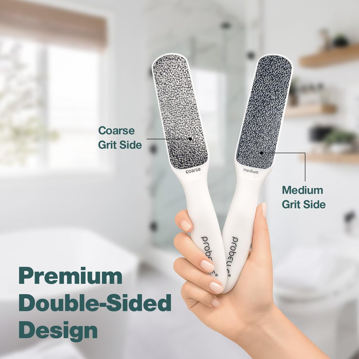 Probelle Double Sided Multidirectional Nickel Foot File Callus Remover - Immediately Reduces calluses and Corns to Powder for Instant Results, Safe Beauty & Personal Care Probelle