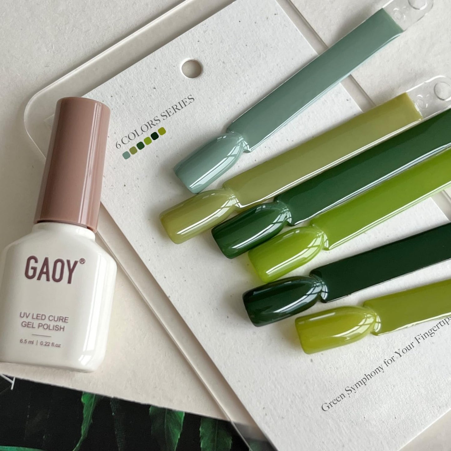 GAOY Jade Green Gel Nail Polish Set, Mint, Moss, and Emerald Shades Beauty and Personal Care GAOY