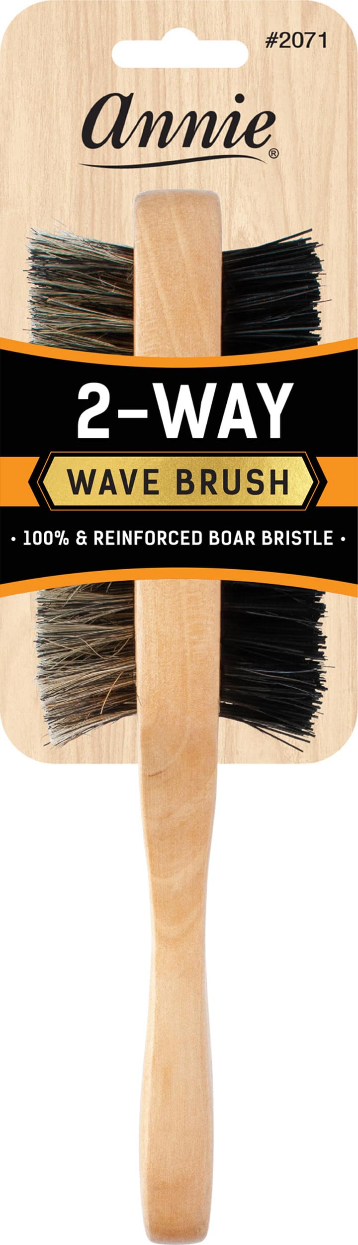 Annie 2-Way Wave Brush 100% Reinforced Boar Bristle #2071 Beauty & Personal Care Annie