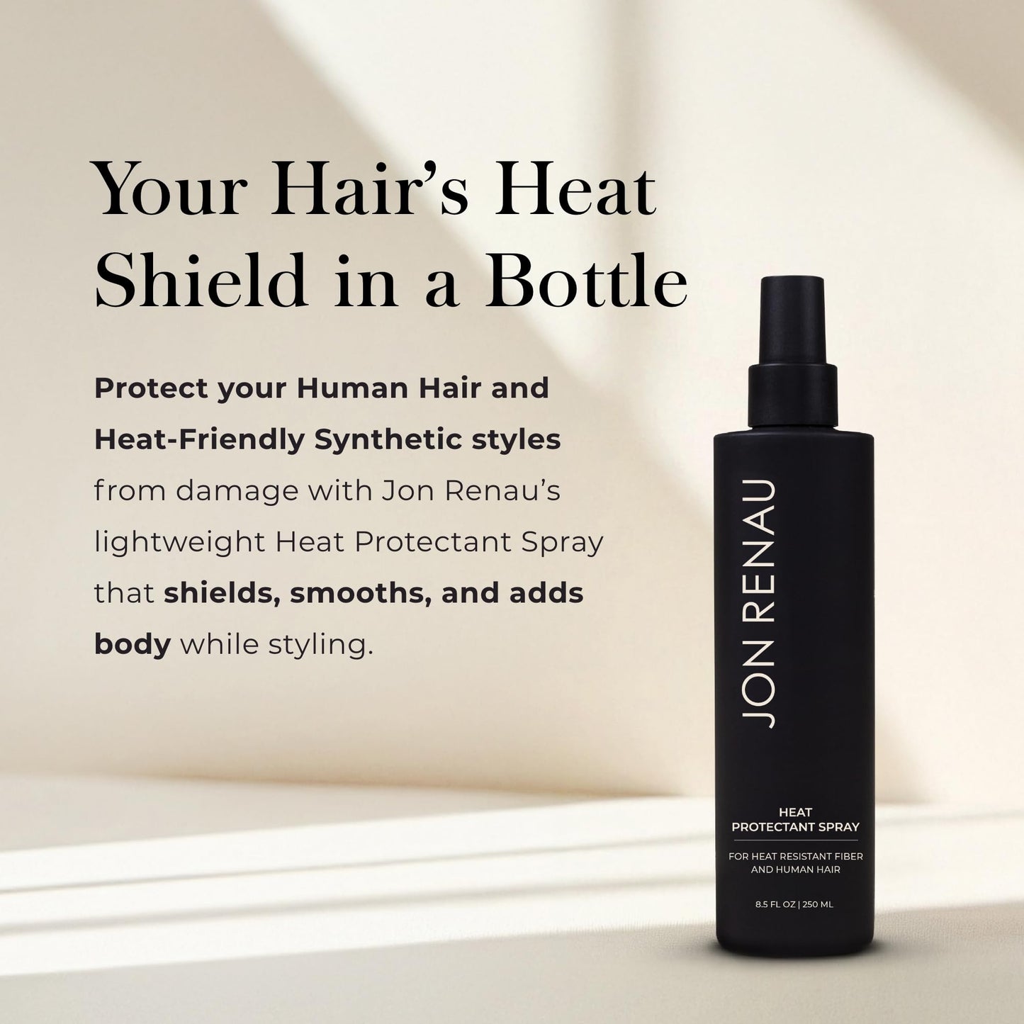 Jon Renau Heat Protectant Spray, Heat Activated Wig Spray for Human and Heat-Friendly Synthetic Hair, Non Stick Thermal Styling Support for Heat Beauty & Personal Care Jon Renau